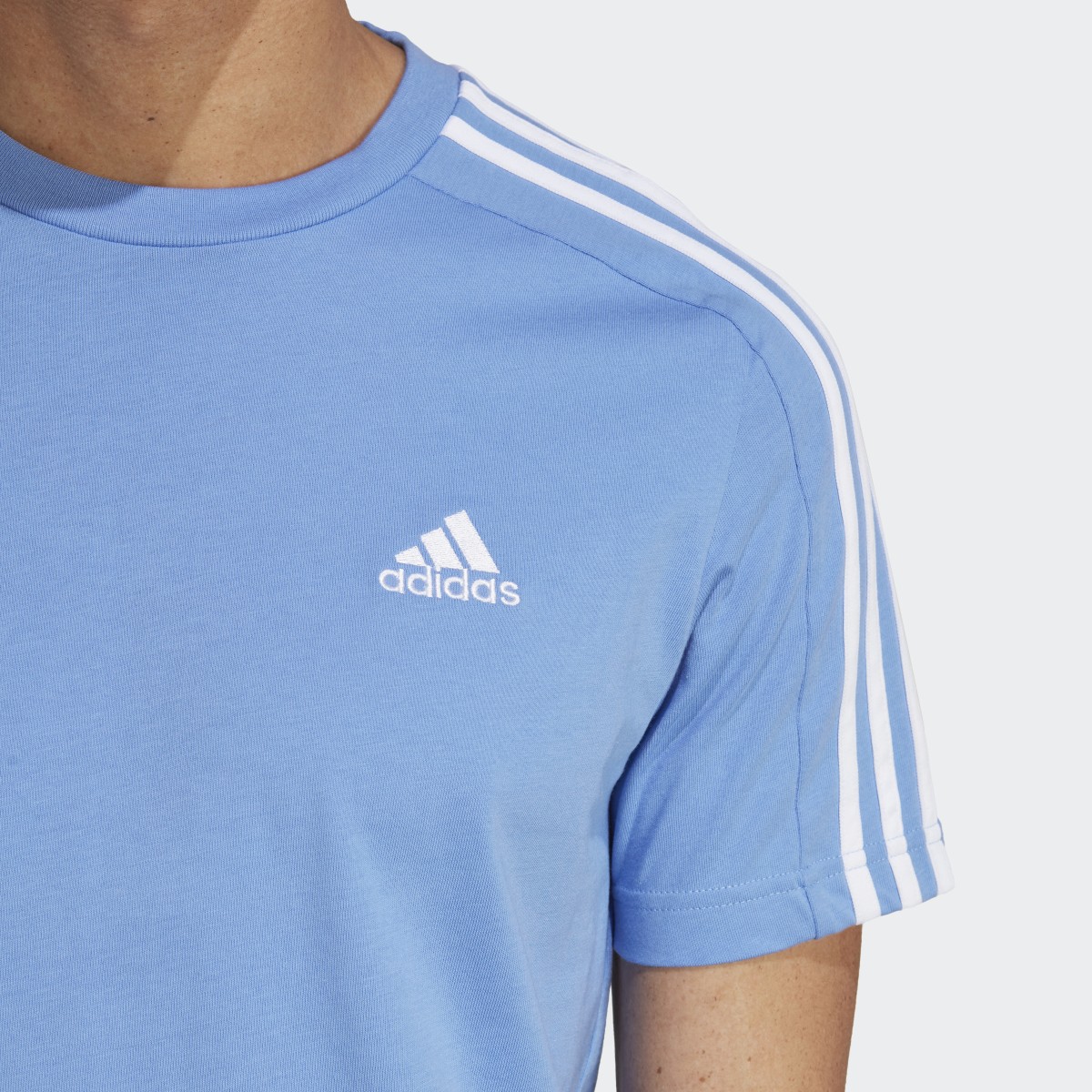 Adidas Essentials Single Jersey 3-Stripes Tee. 7