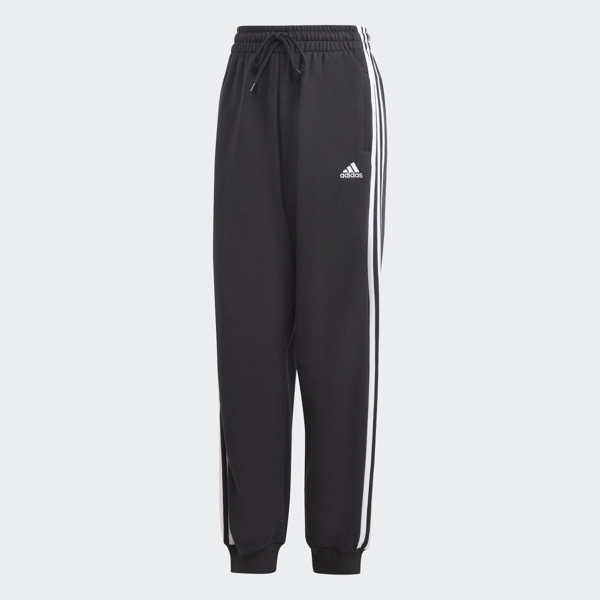 Adidas Pants Essentials 3 Franjas Tela French Terry Ajuste Holgado. 4