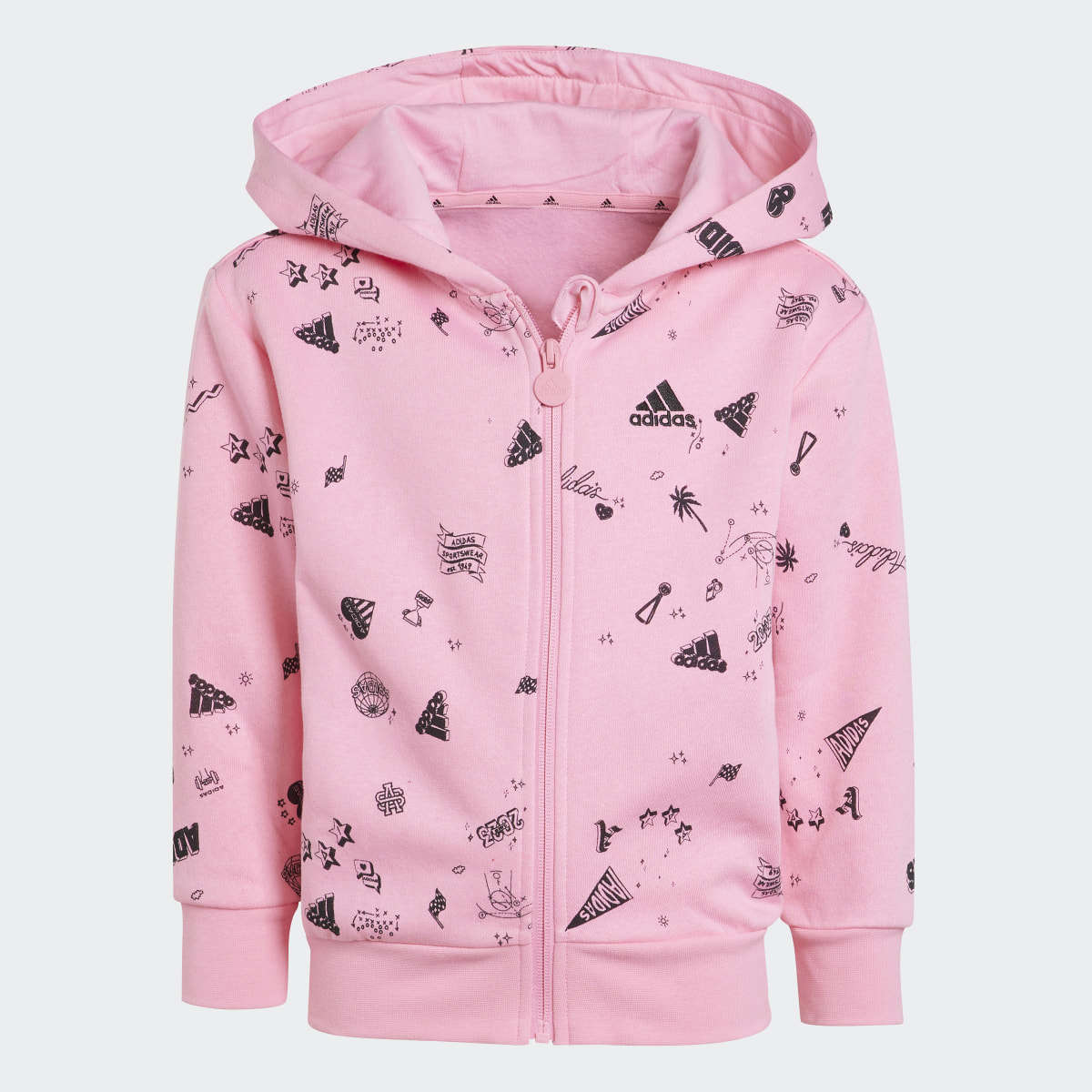 Adidas Brand Love Hooded Kids Trainingsanzug. 6