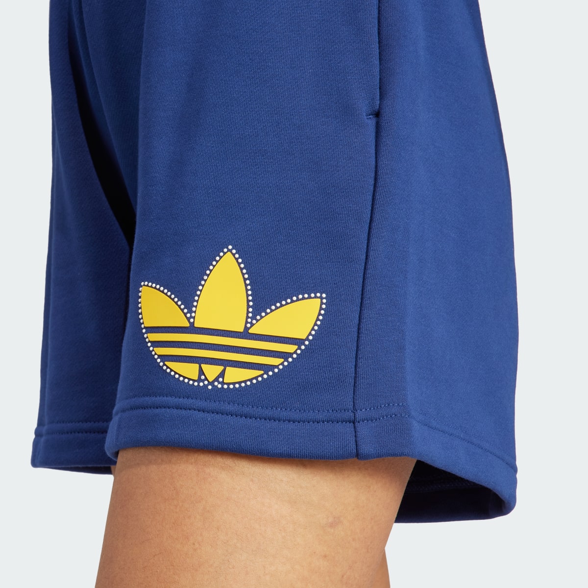 Adidas Pearl Trefoil Loose Fit Shorts. 5