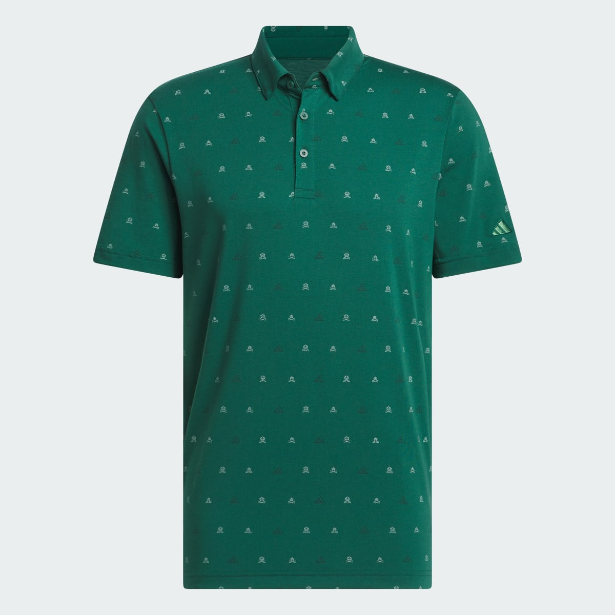 Adidas Go-To Mini-Crest Print Polo Shirt. 5