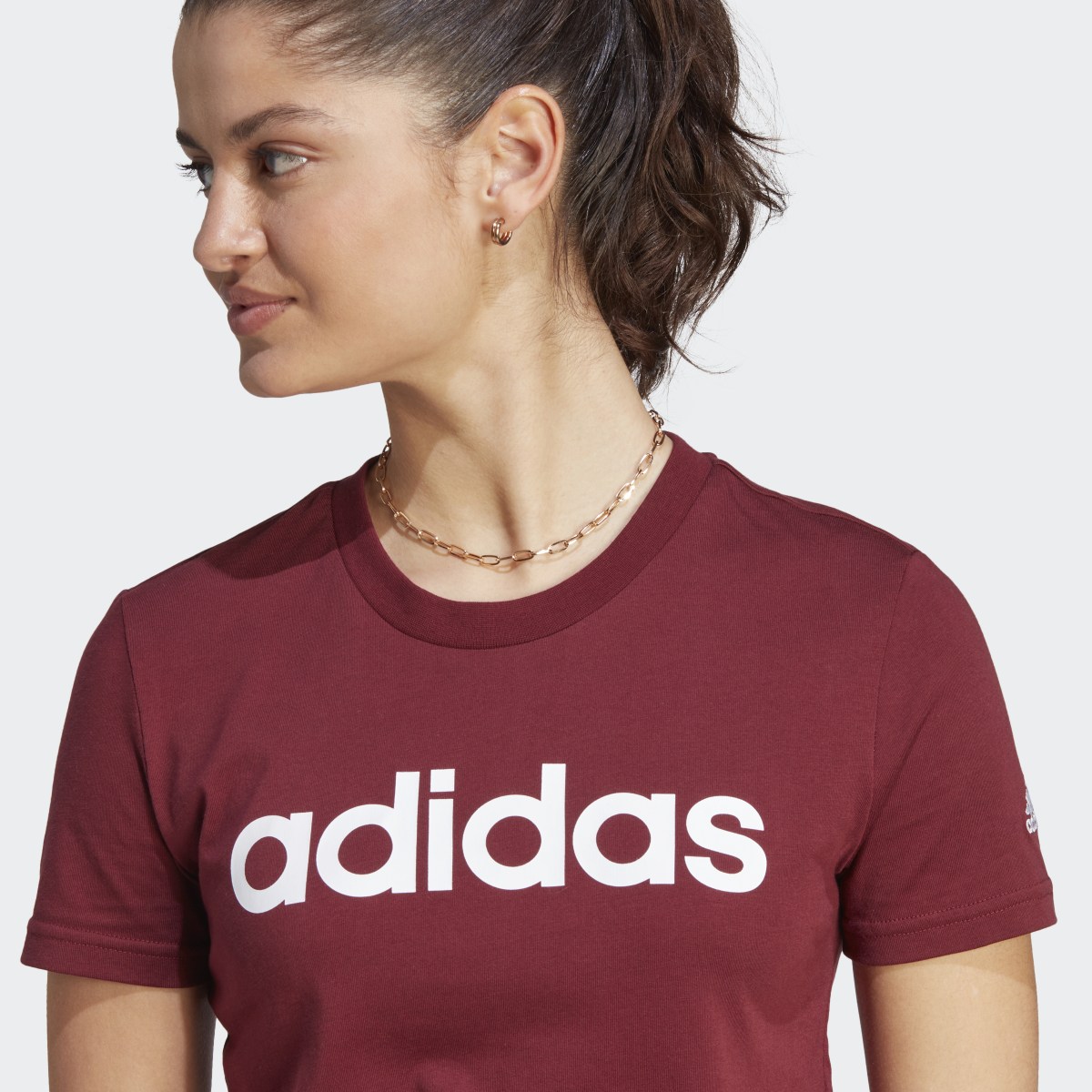 Adidas LOUNGEWEAR Essentials Slim Logo T-Shirt. 6