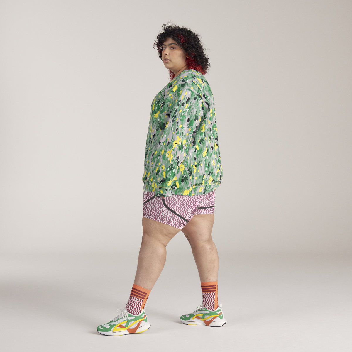 Adidas by Stella McCartney Floral Print Sweatshirt - Plus Size. 5