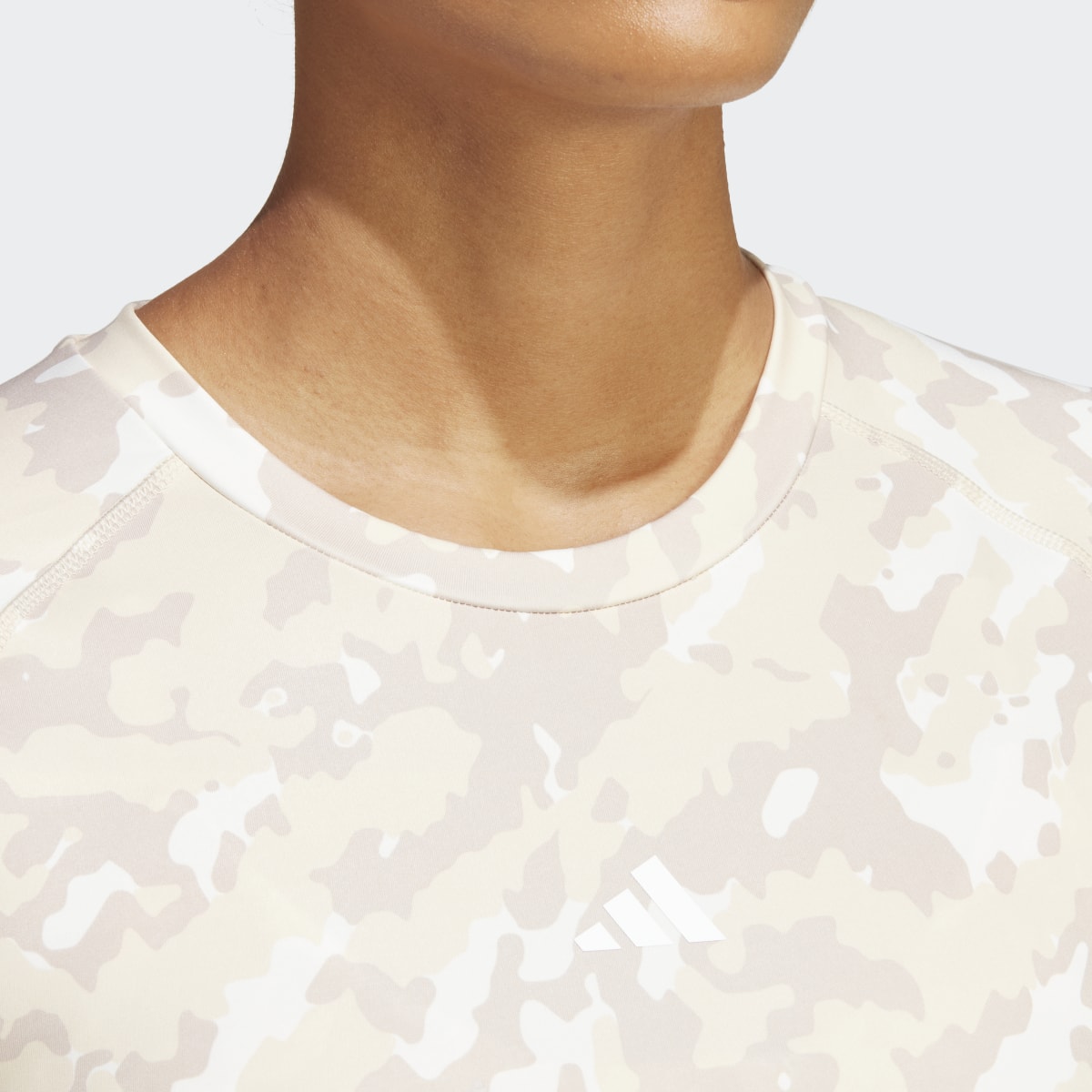 Adidas Techfit Camo Print Crop Training T-Shirt. 6