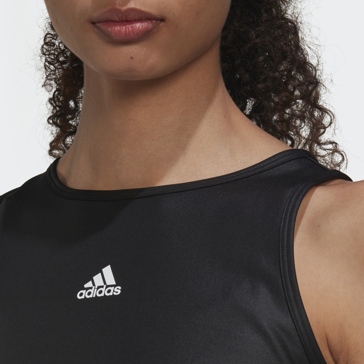 Adidas Hyperglam Fitted Tank Top With Cutout Detail. 8