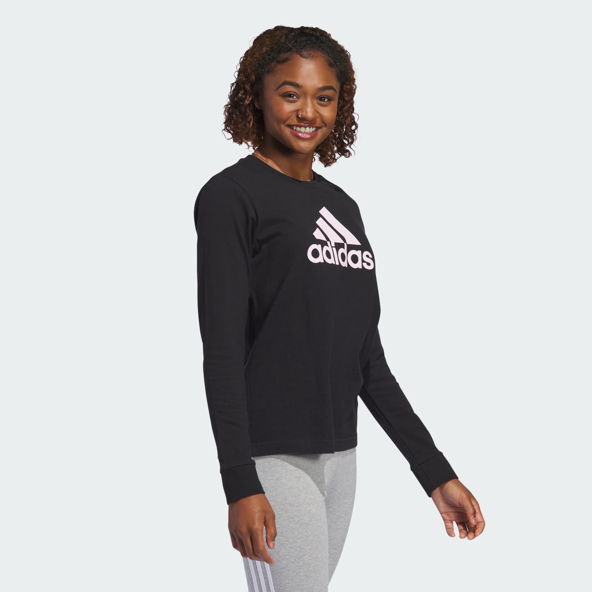 Adidas Sportswear Logo Long Sleeve Tee. 4