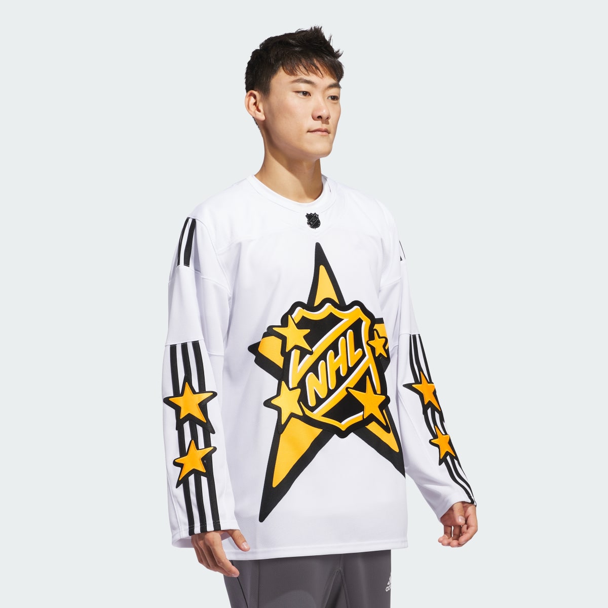 Adidas 2024 NHL All-Star adidas x drew house White jersey. 4