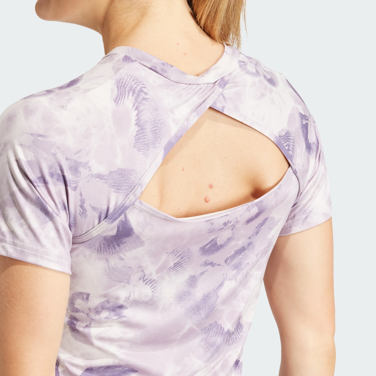 Adidas Train Essentials AOP Flower Tie-Dye T-Shirt. 6