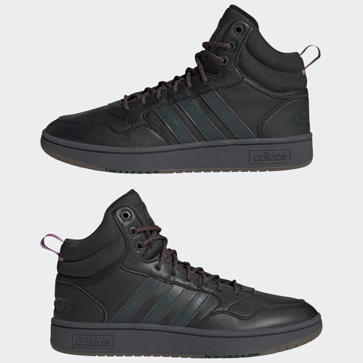 Adidas Hoops 3.0 Mid Lifestyle Basketball Classic Fur Lining Winterized Shoes. 8