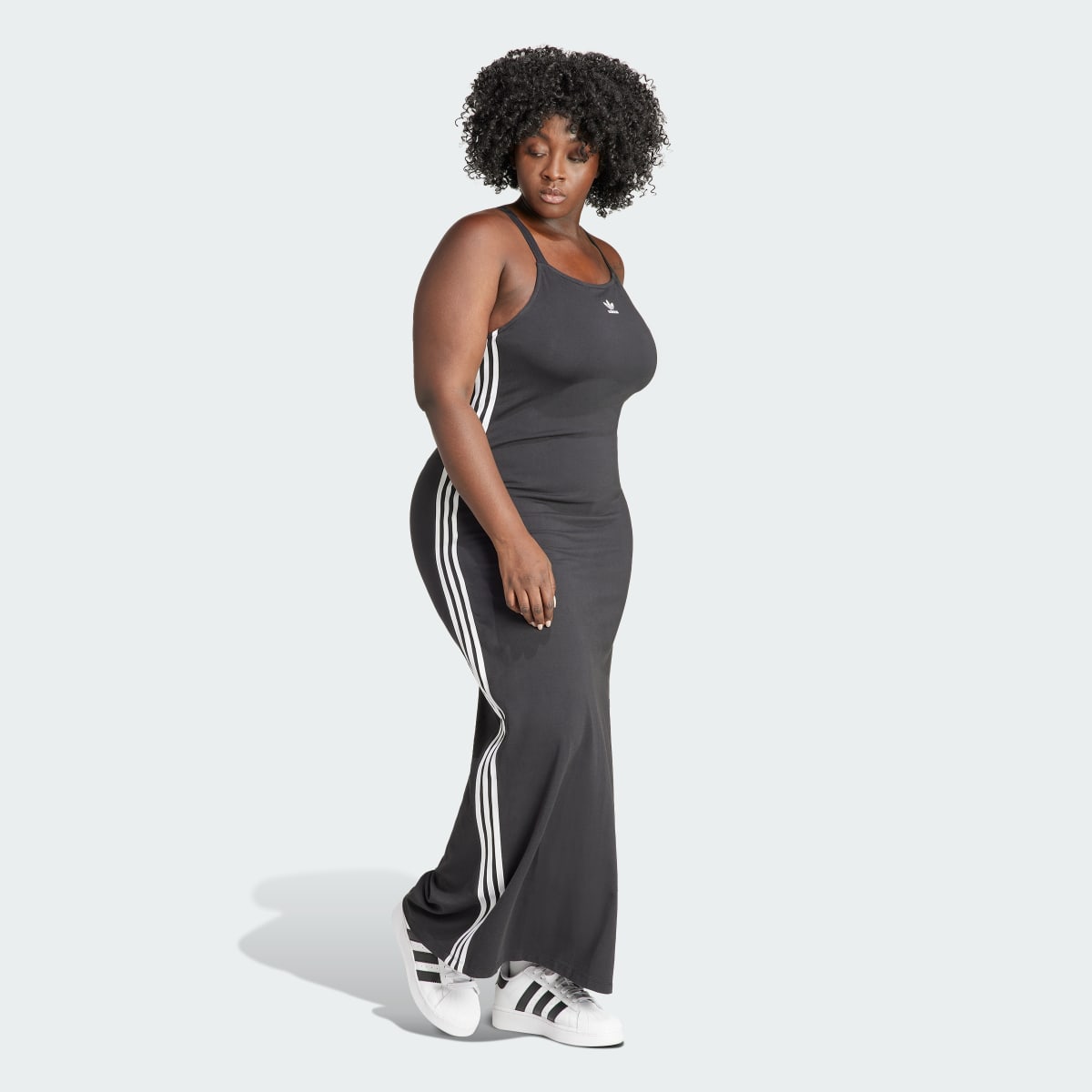 Adidas 3-Stripes Maxi Dress (Plus Size). 4