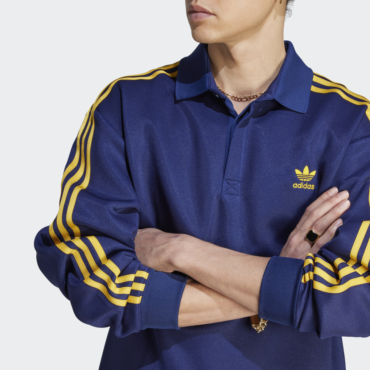 Adidas Adicolor Classics+ Long Sleeve Polo Shirt. 6