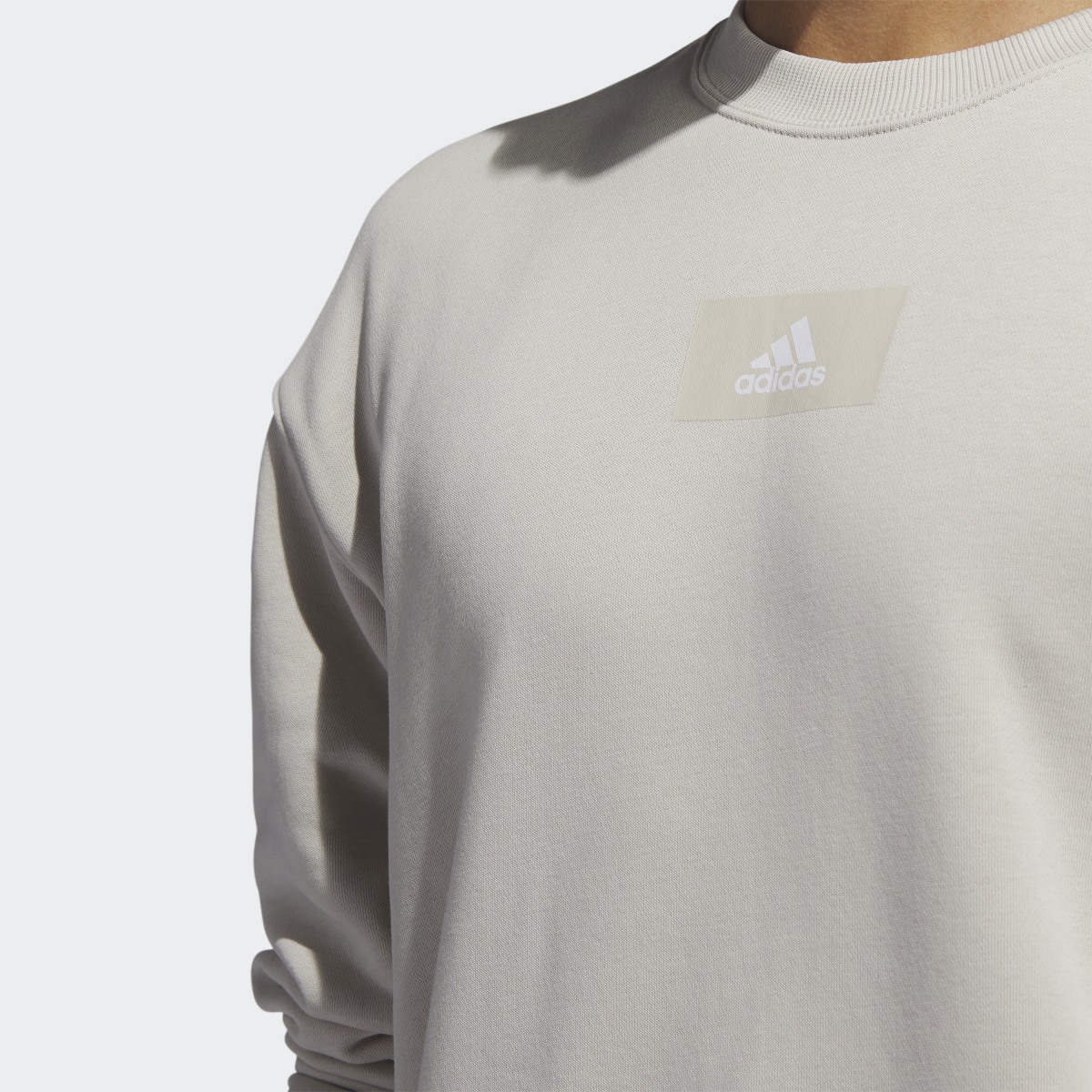 Adidas Essentials FeelVivid Cotton Fleece Drop Shoulder Sweatshirt. 6