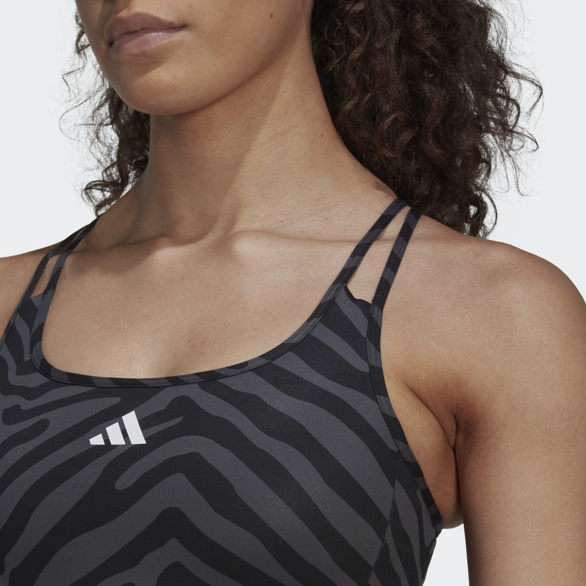 Adidas Reggiseno sportivo Hyperglam Techfit Medium-Support Zebra. 7