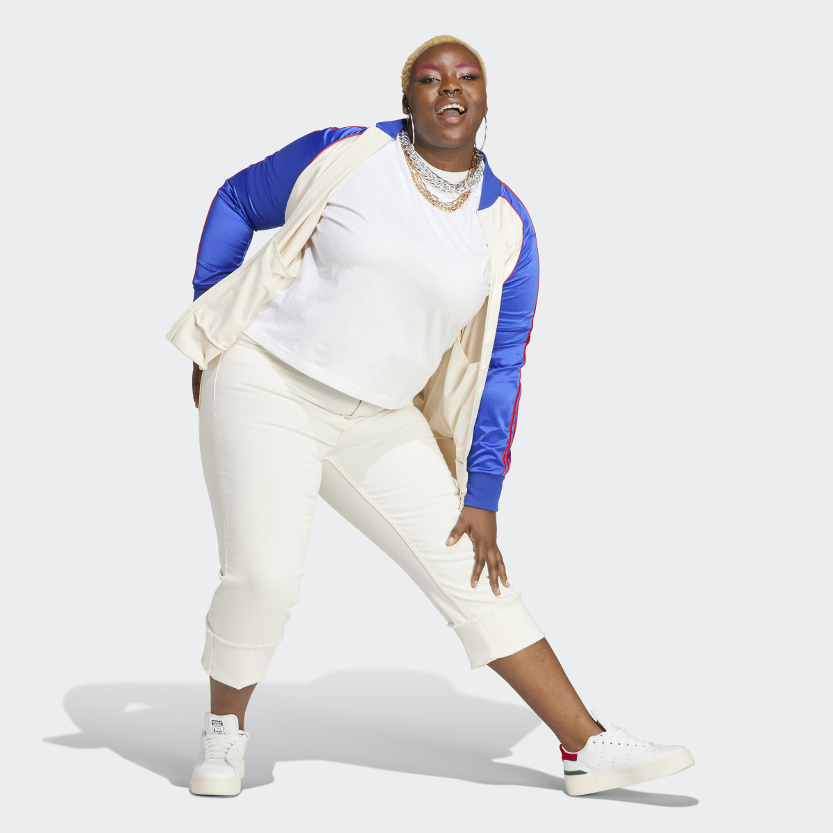 Adidas Satin SST Track Jacket (Plus Size). 5