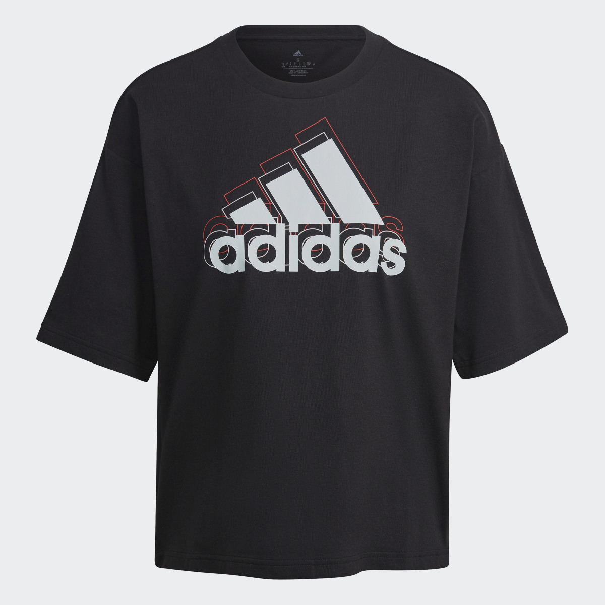 Adidas Camiseta Essentials Multi-Colored Logo Loose Fit Cropped. 5