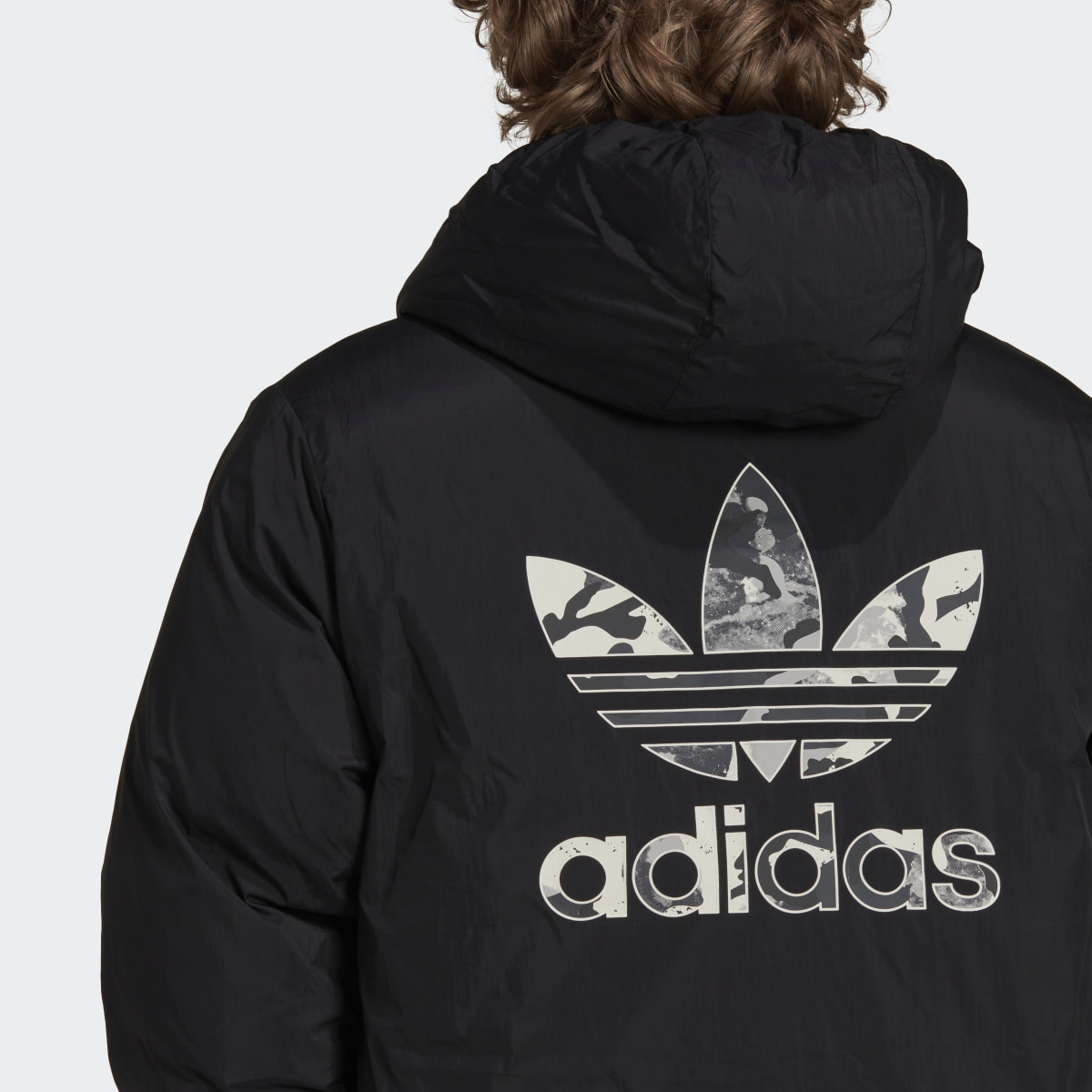 Adidas Down Regen Camo Hooded Puffer Jacket. 8