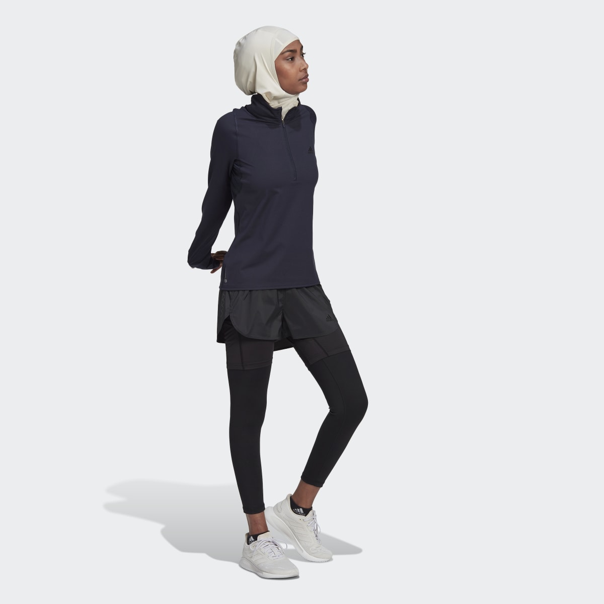 Adidas Felpa Run Fast Half-Zip Long Sleeve. 4