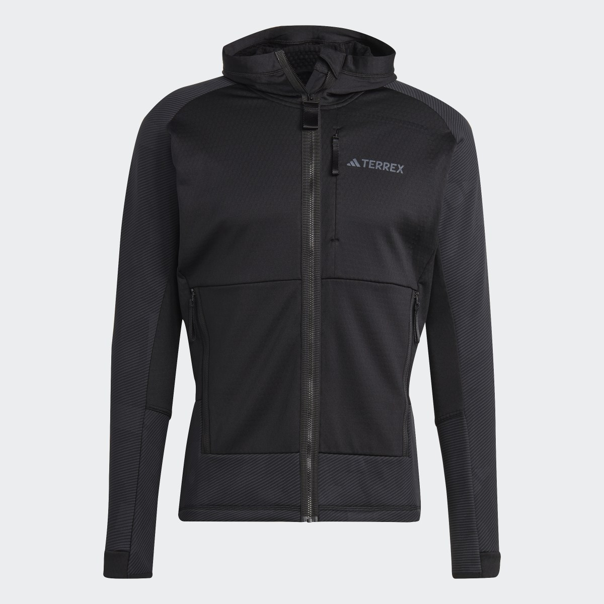 Adidas Terrex Tech Flooce Hooded Hiking Fleece Jacket. 6