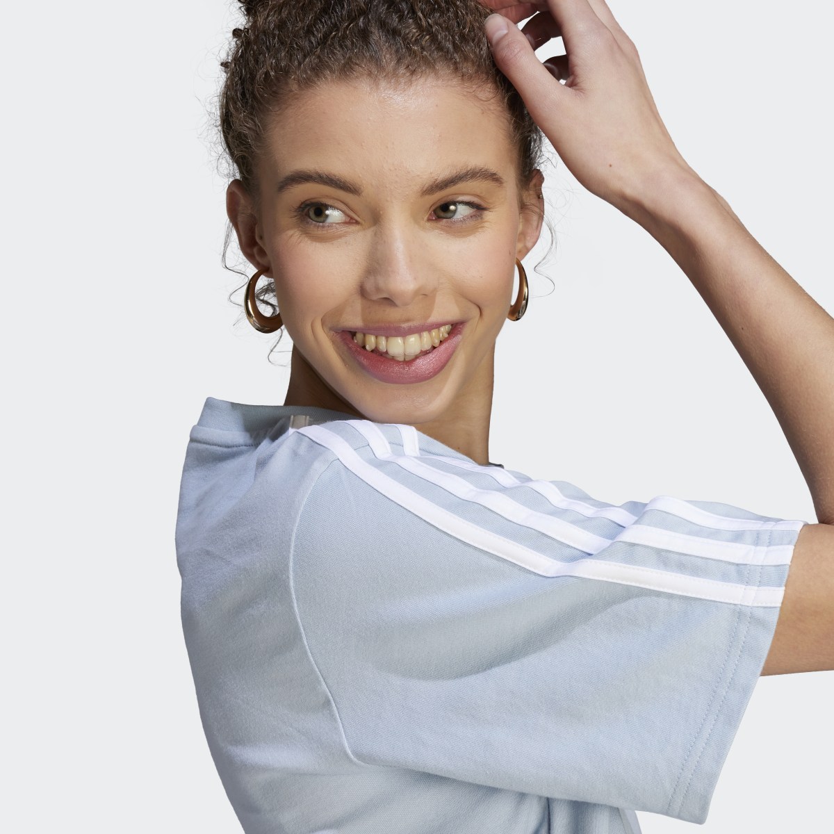 Adidas Essentials 3-Stripes Single Jersey Boyfriend Tee Dress. 7