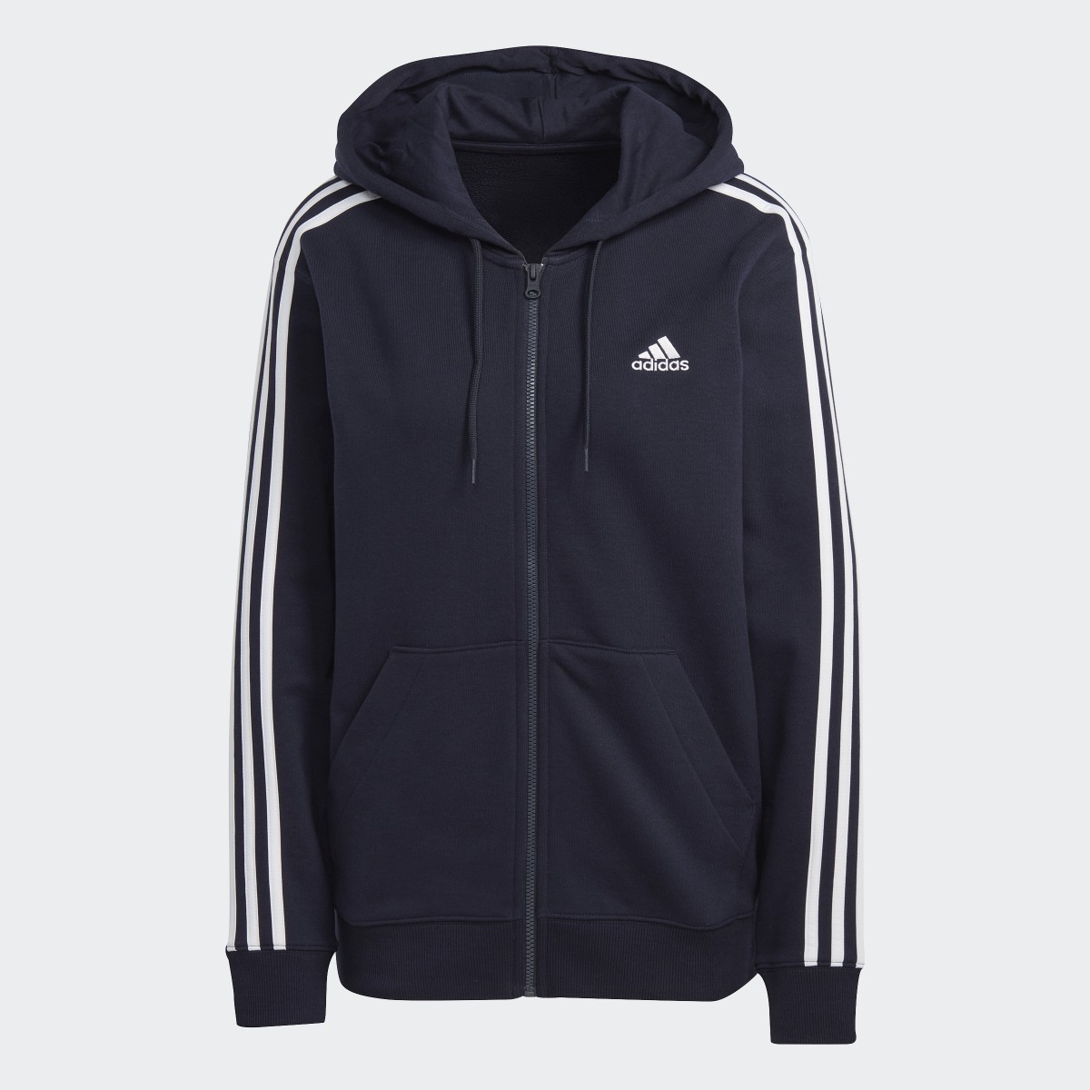 Adidas Chaqueta con capucha Essentials French Terry Regular 3 bandas. 5