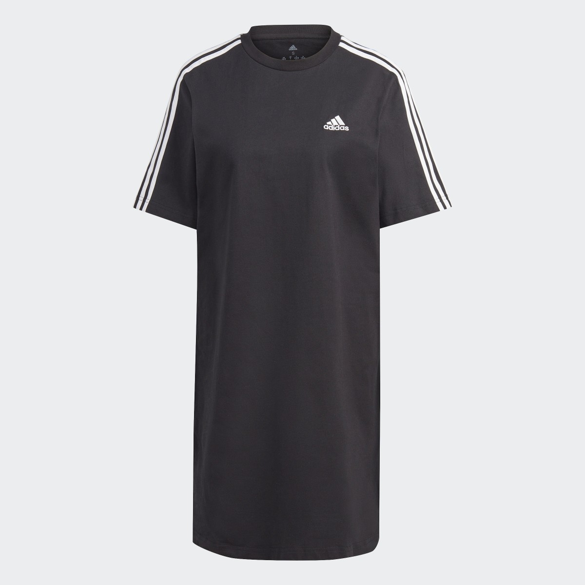 Adidas Essentials 3-Stripes Single Jersey Boyfriend Tee Dress. 5