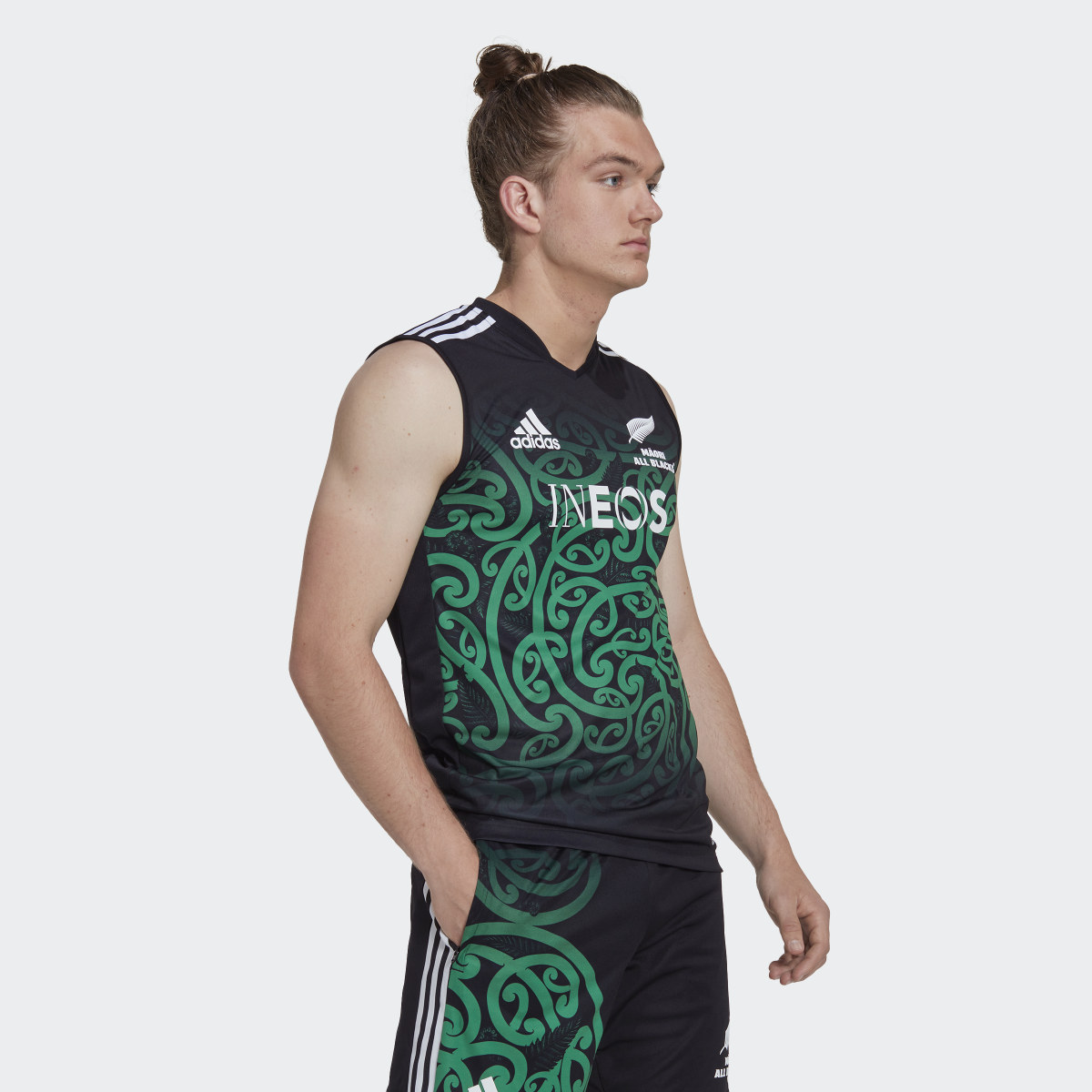 Adidas Maori All Blacks Rugby Performance Singlet. 5