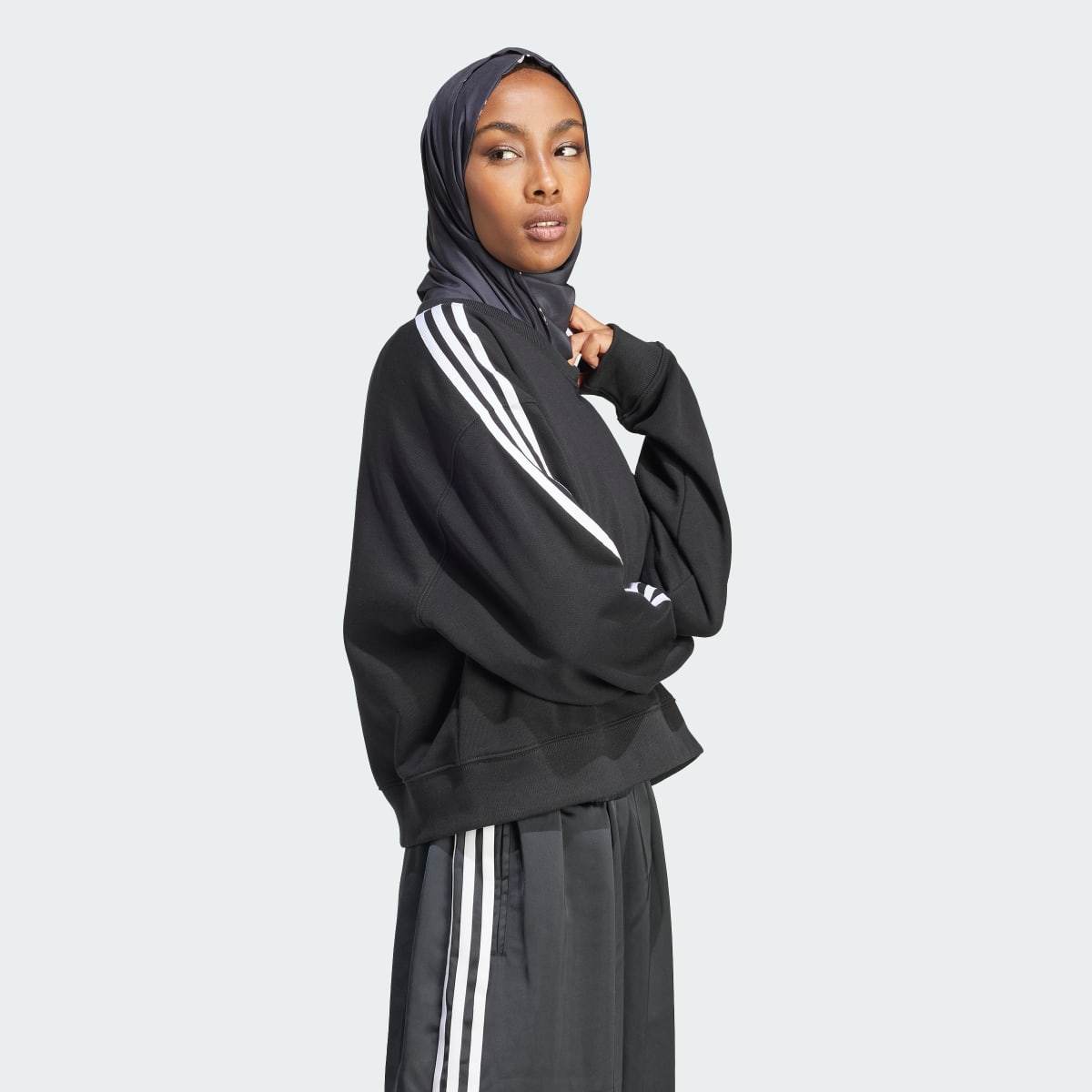 Adidas 3-Stripes Crew Sweatshirt. 3