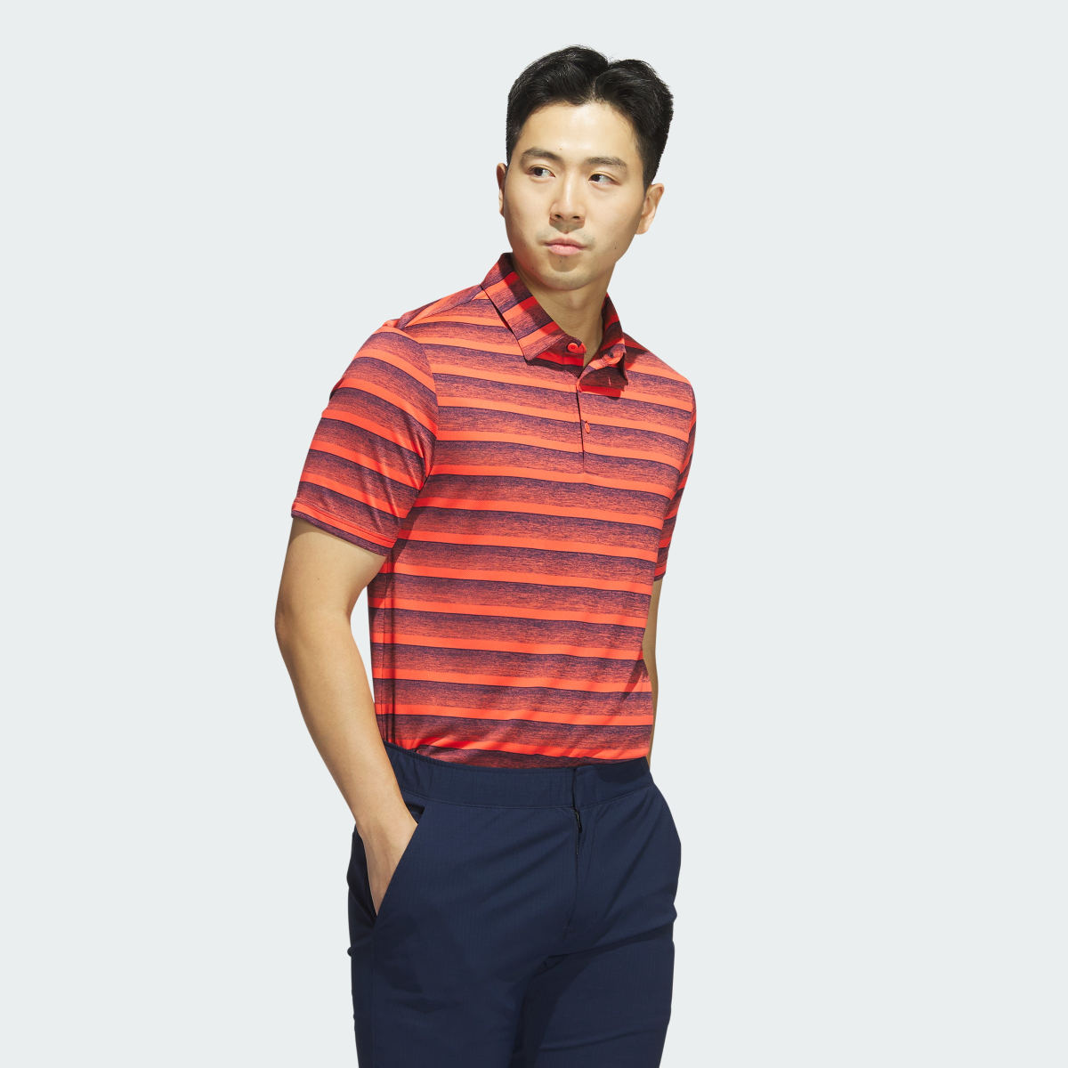 Adidas Two-Color Striped Polo Tişört. 4