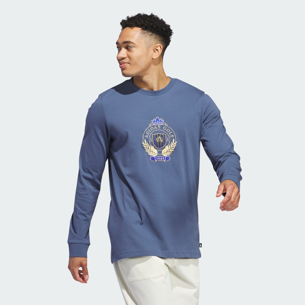 Adidas Go-To Crest Graphic Long Sleeve T-Shirt. 4