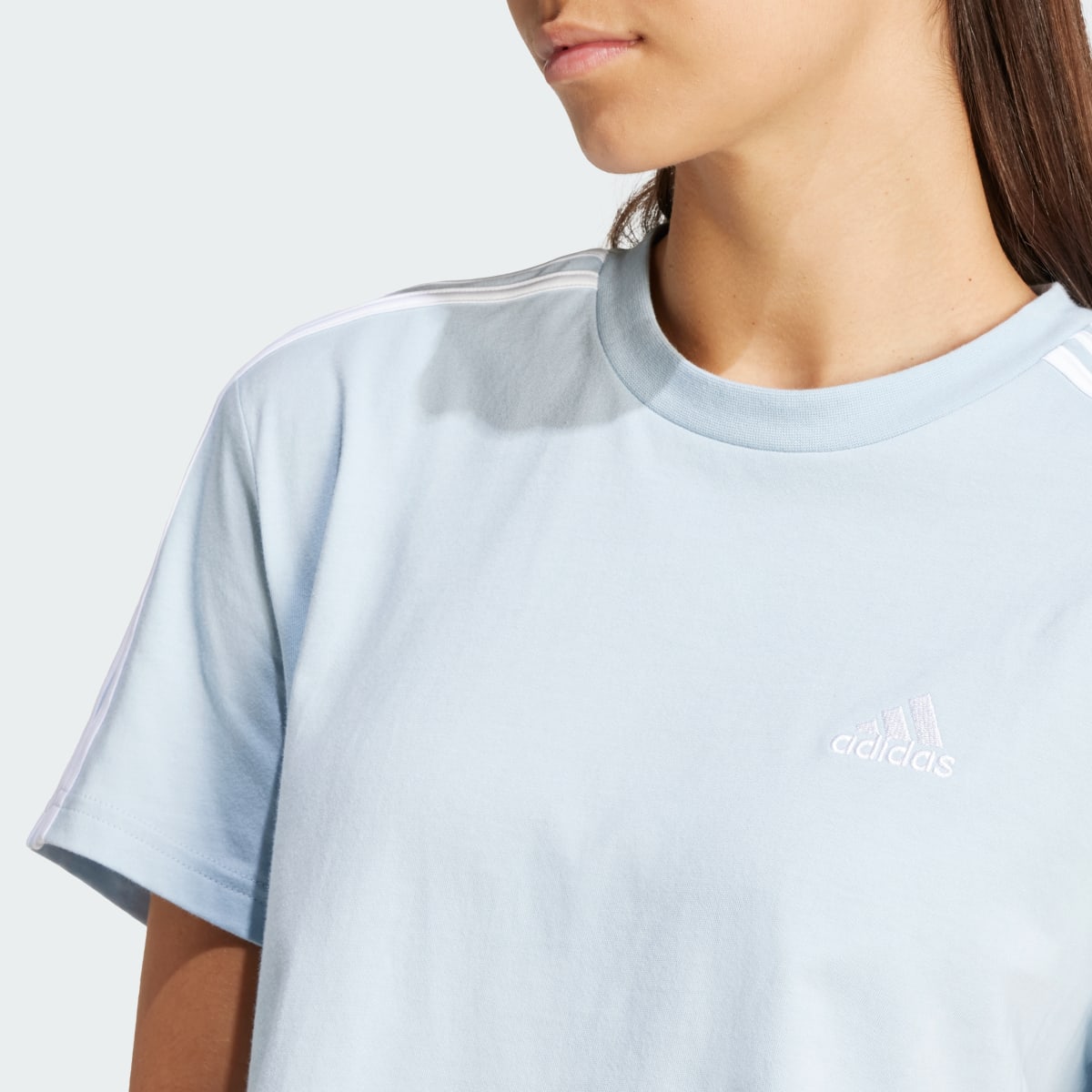 Adidas T-shirt Essentials 3-Stripes Single Jersey Crop. 6