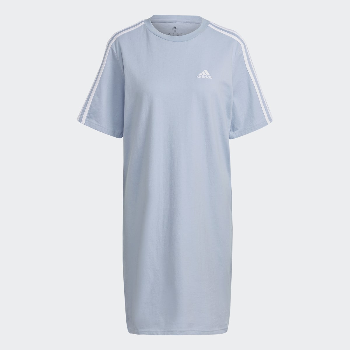 Adidas Essentials 3-Stripes Single Jersey Boyfriend Tee Dress. 5