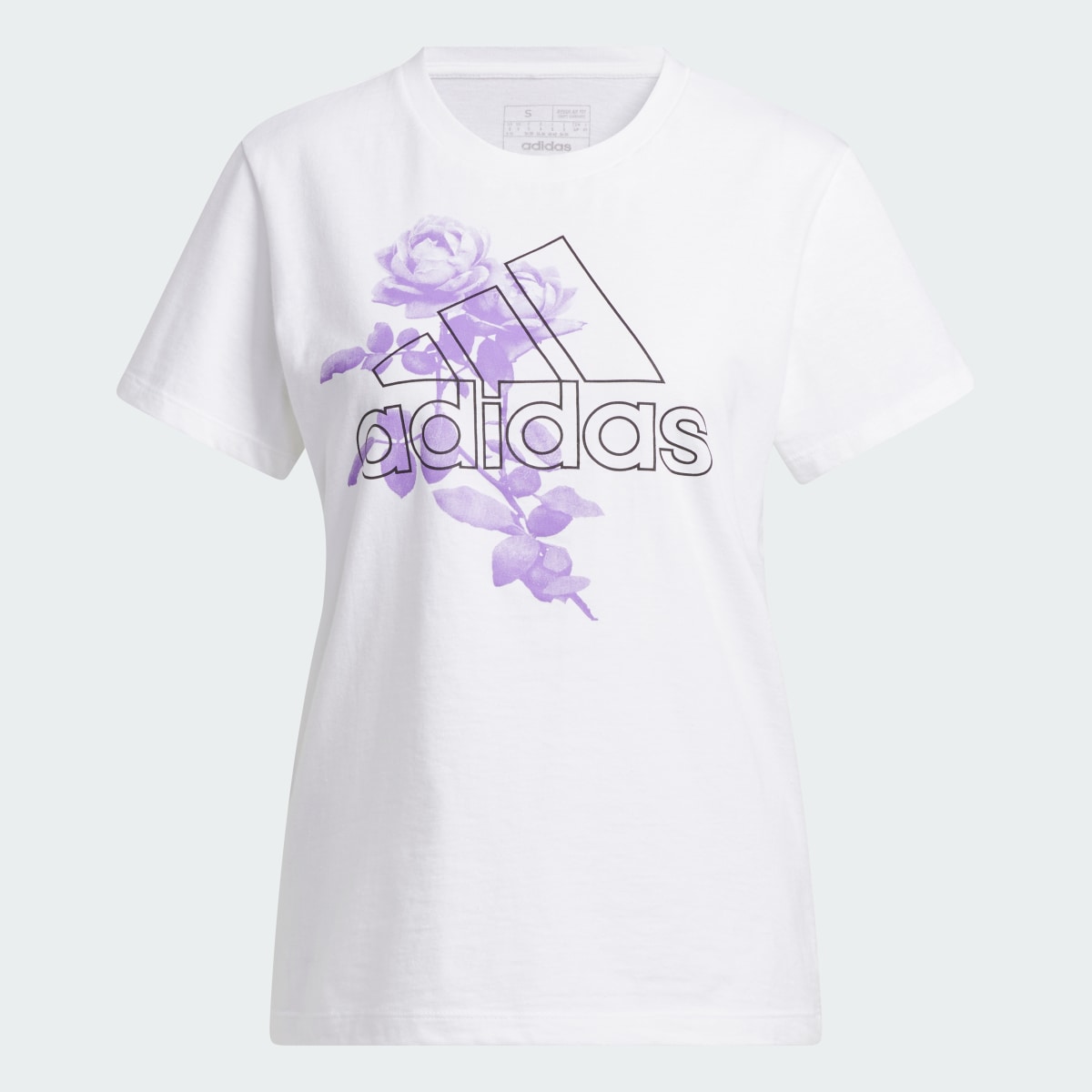 Adidas Outline Rose Graphic Tee. 5