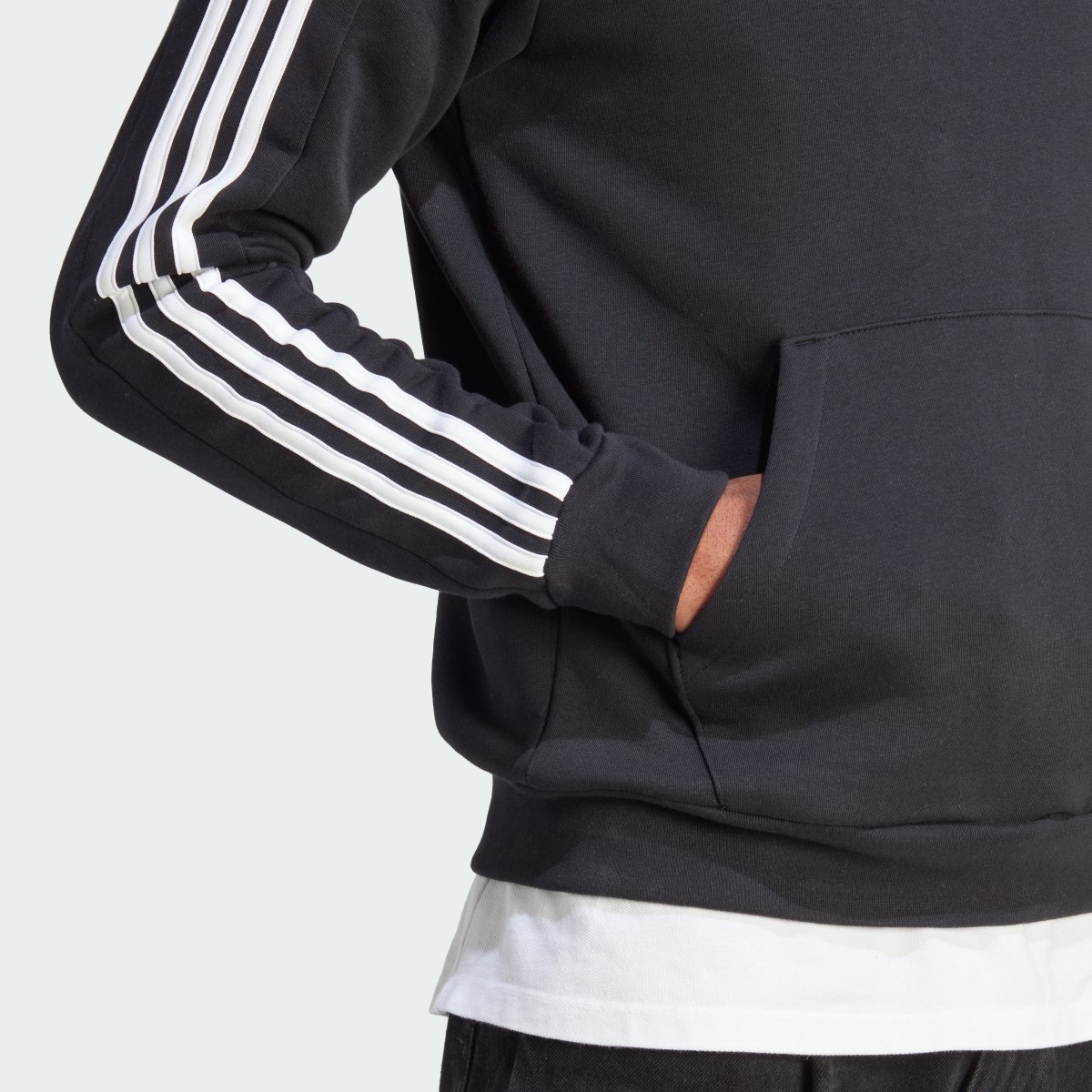 Adidas Sweat-shirt molleton zip 1/4 3 bandes Essentials. 7