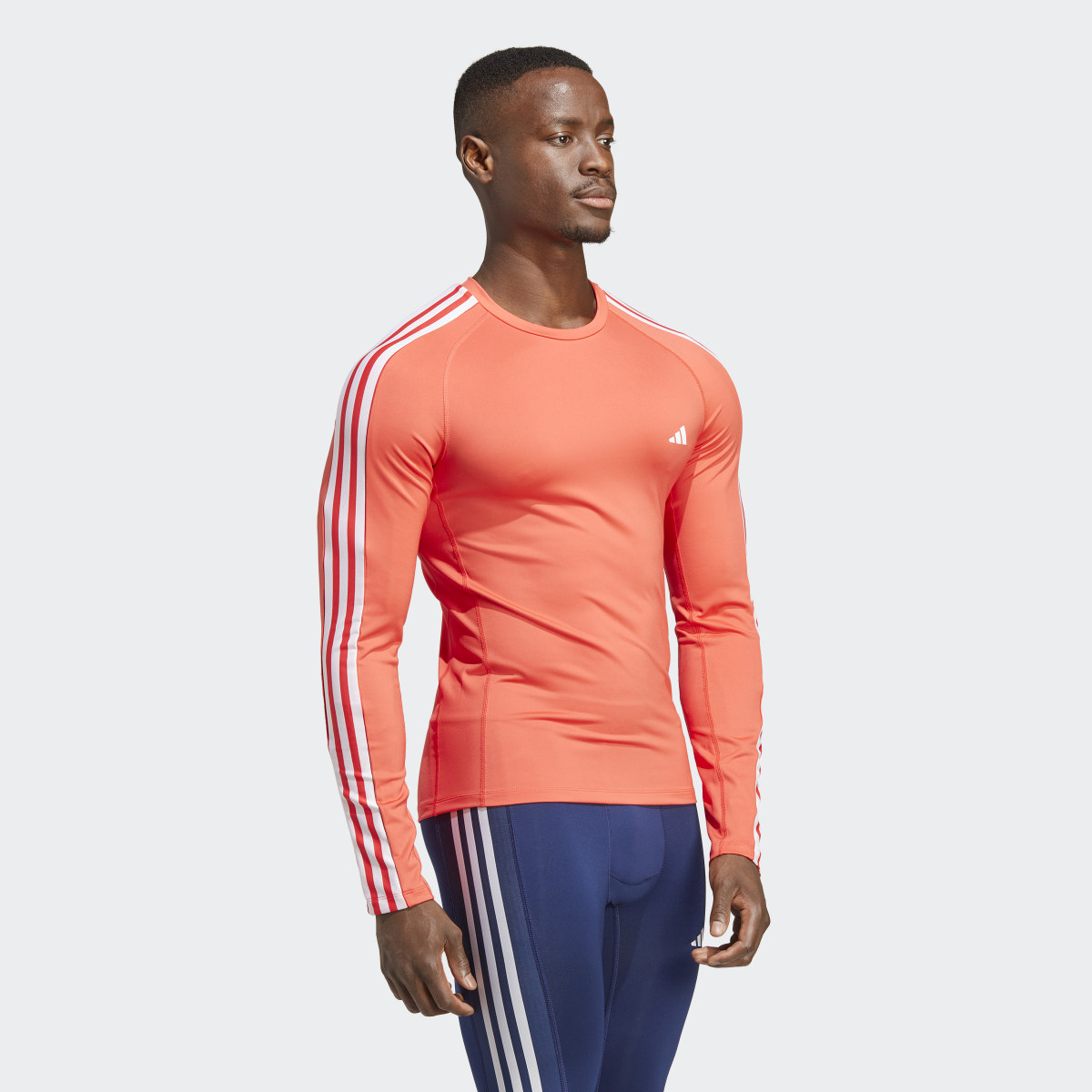 Adidas Techfit 3-Stripes Training Long Sleeve Tee. 4