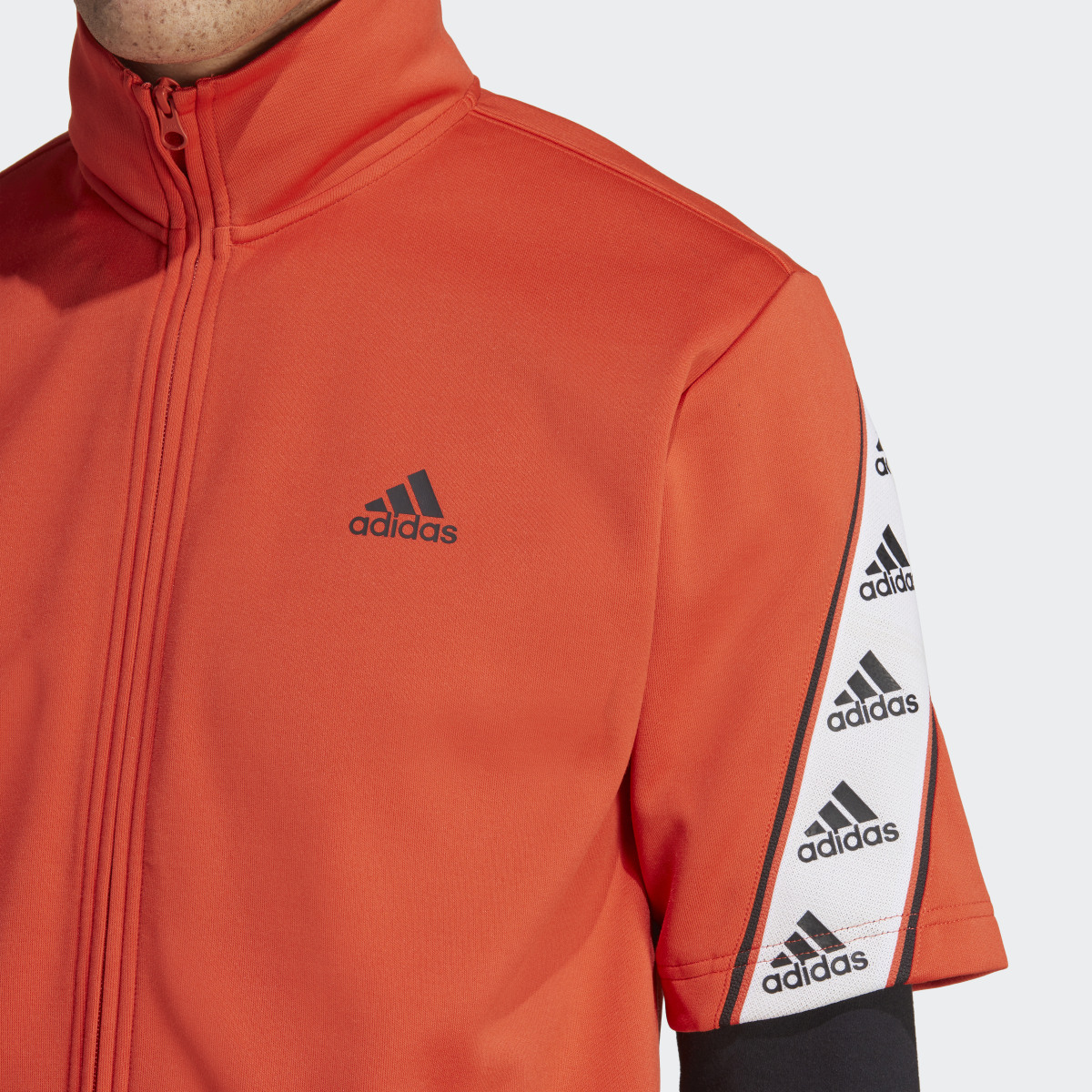 Adidas Taped Short Sleeve Track Jacket. 6