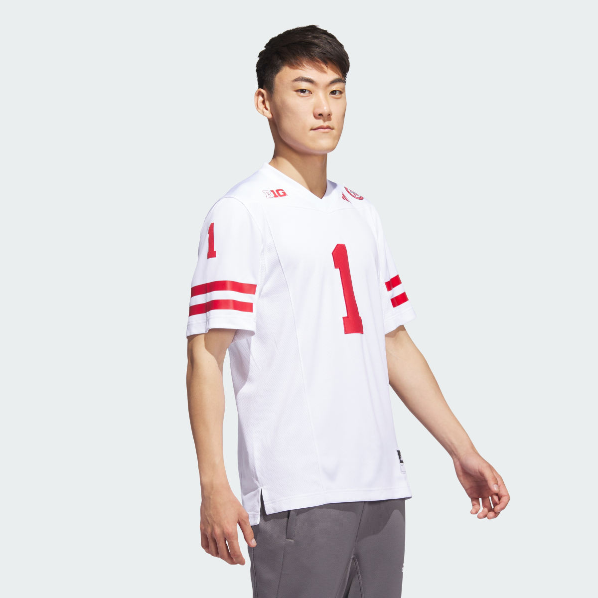 Adidas Nebraska Football Off-Field Away Jersey. 4