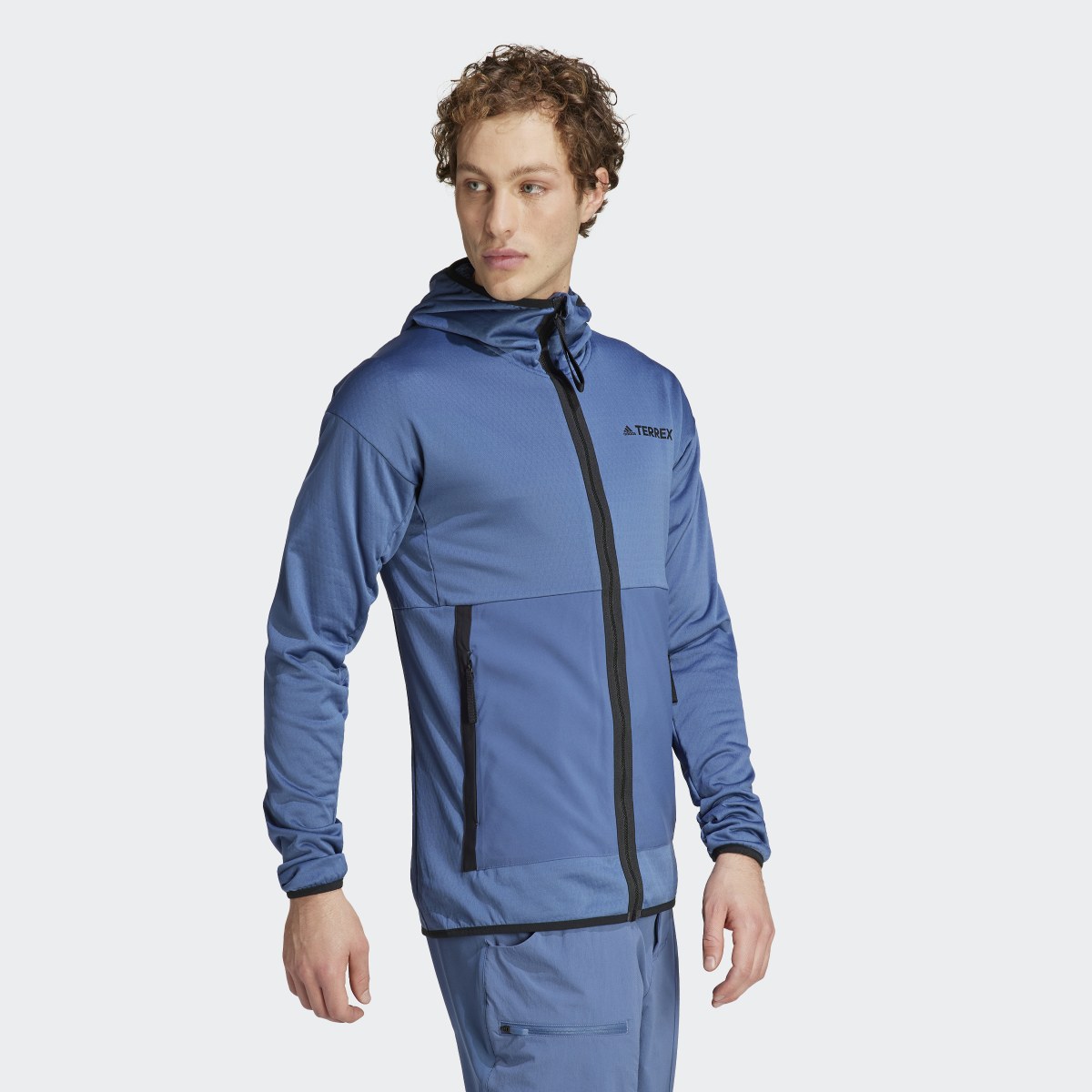 Adidas TERREX Tech Fleece Light Hooded Hiking Jacket. 4