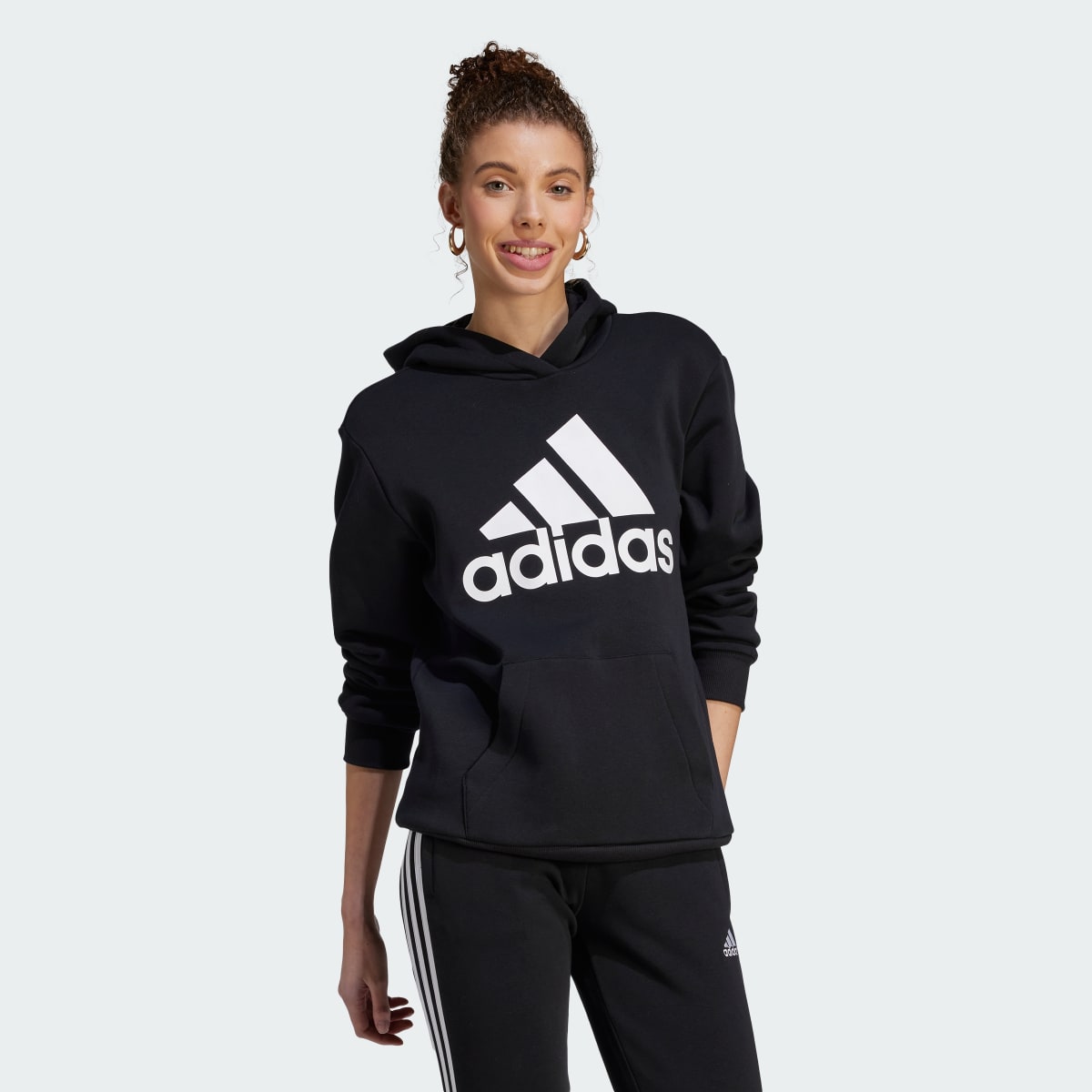 Adidas Essentials Logo Boyfriend Fleece Hoodie. 4