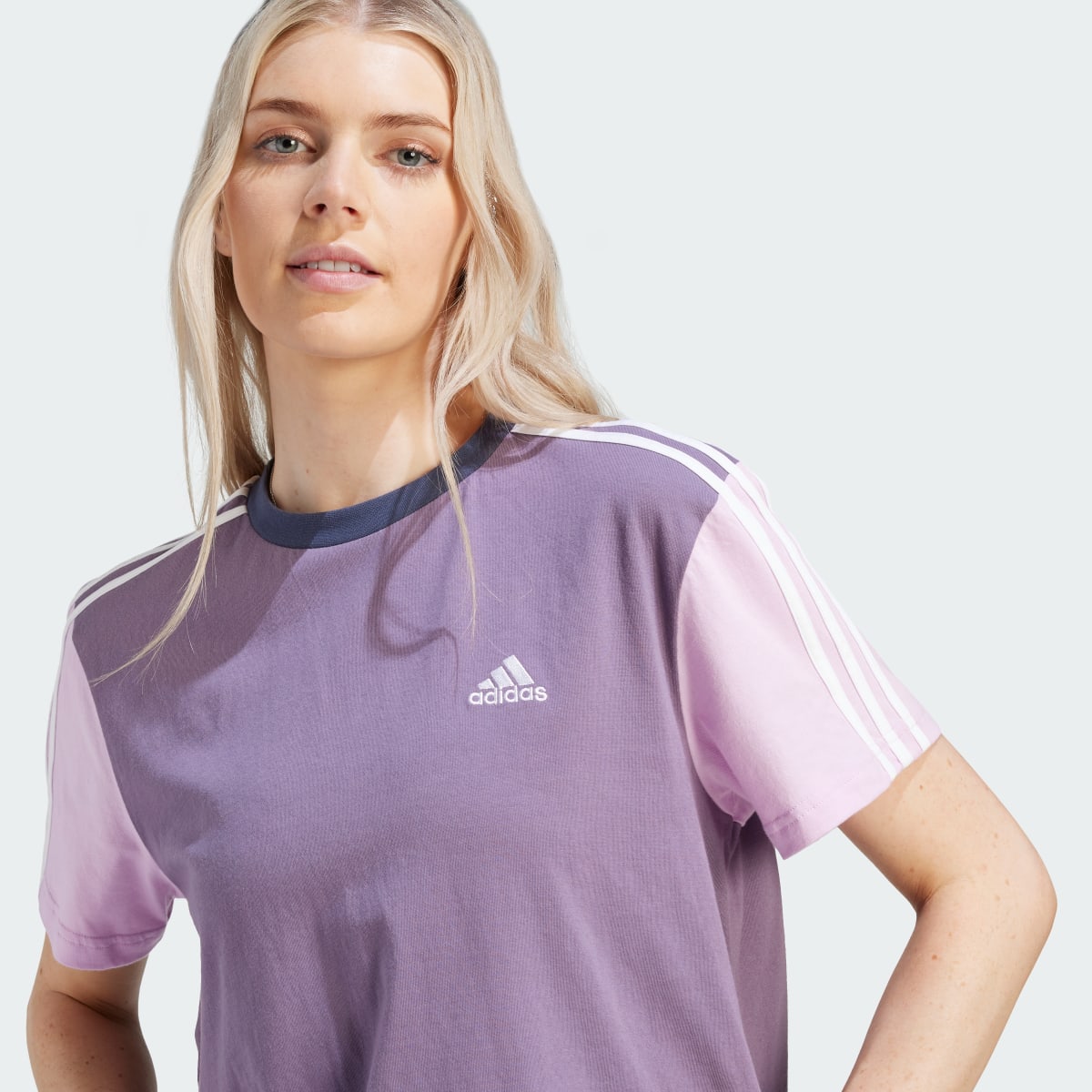 Adidas Essentials 3-Stripes Single Jersey Crop Top. 6