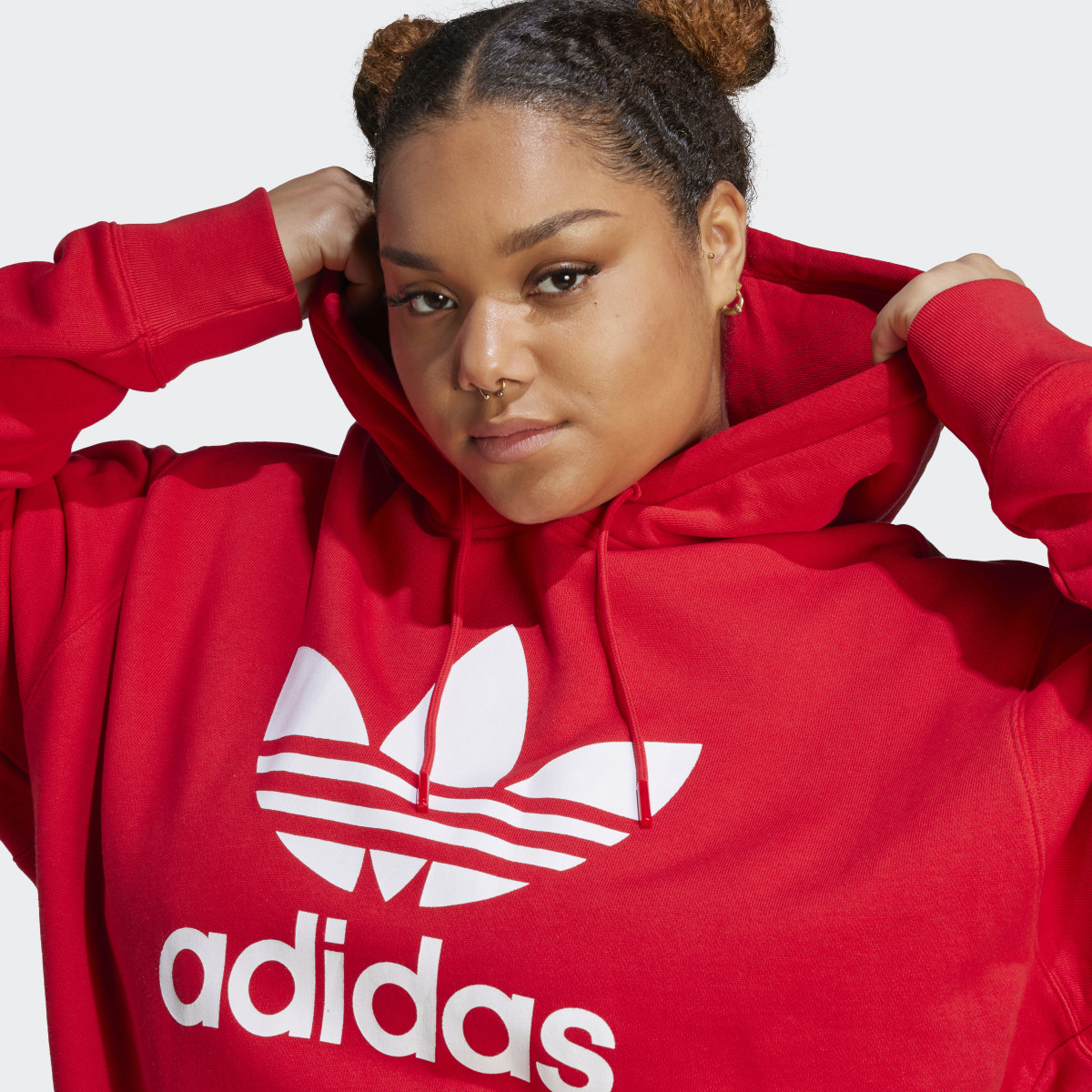 Adidas Trefoil Hoodie (Plus Size). 6