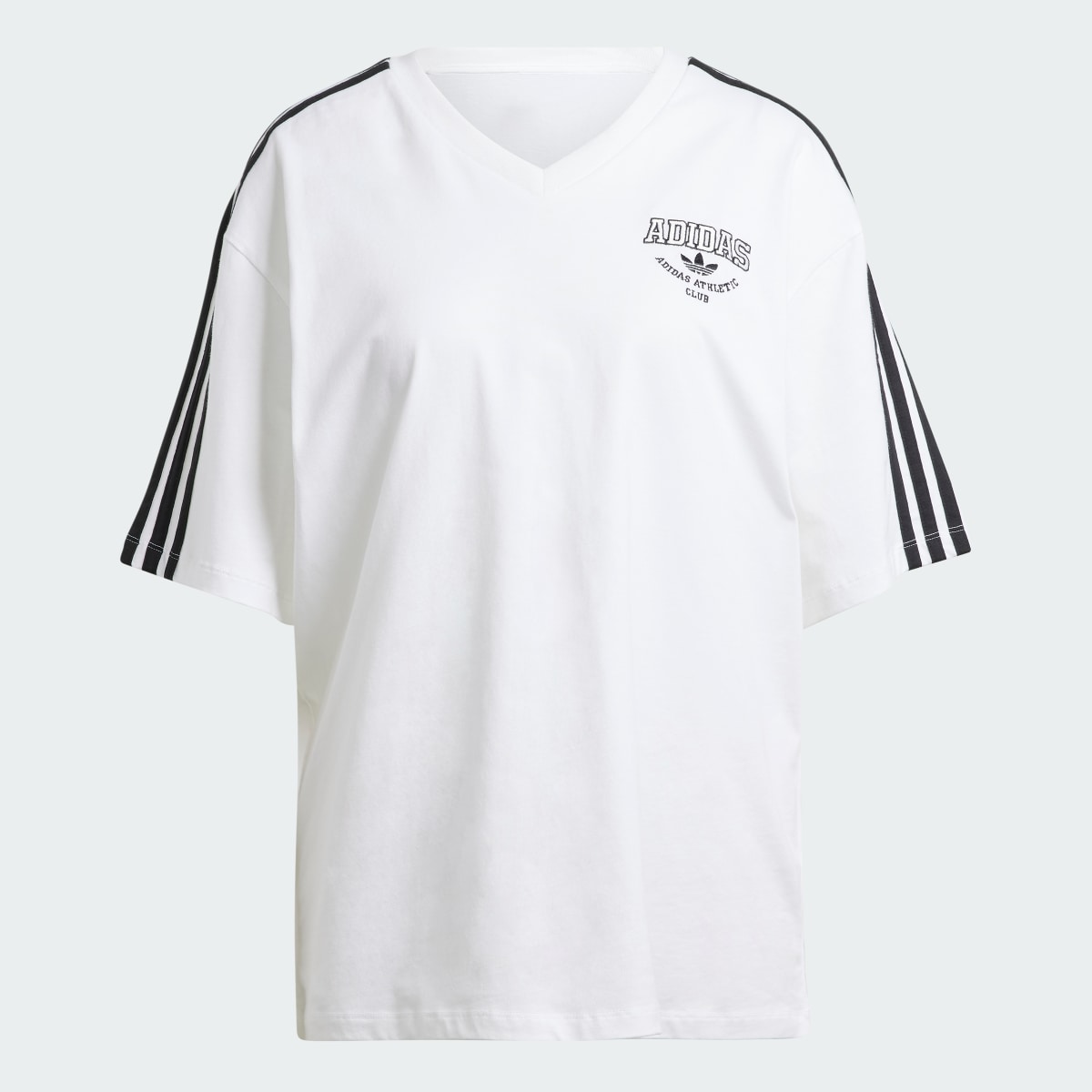 Adidas V-Neck Logo T-Shirt. 5