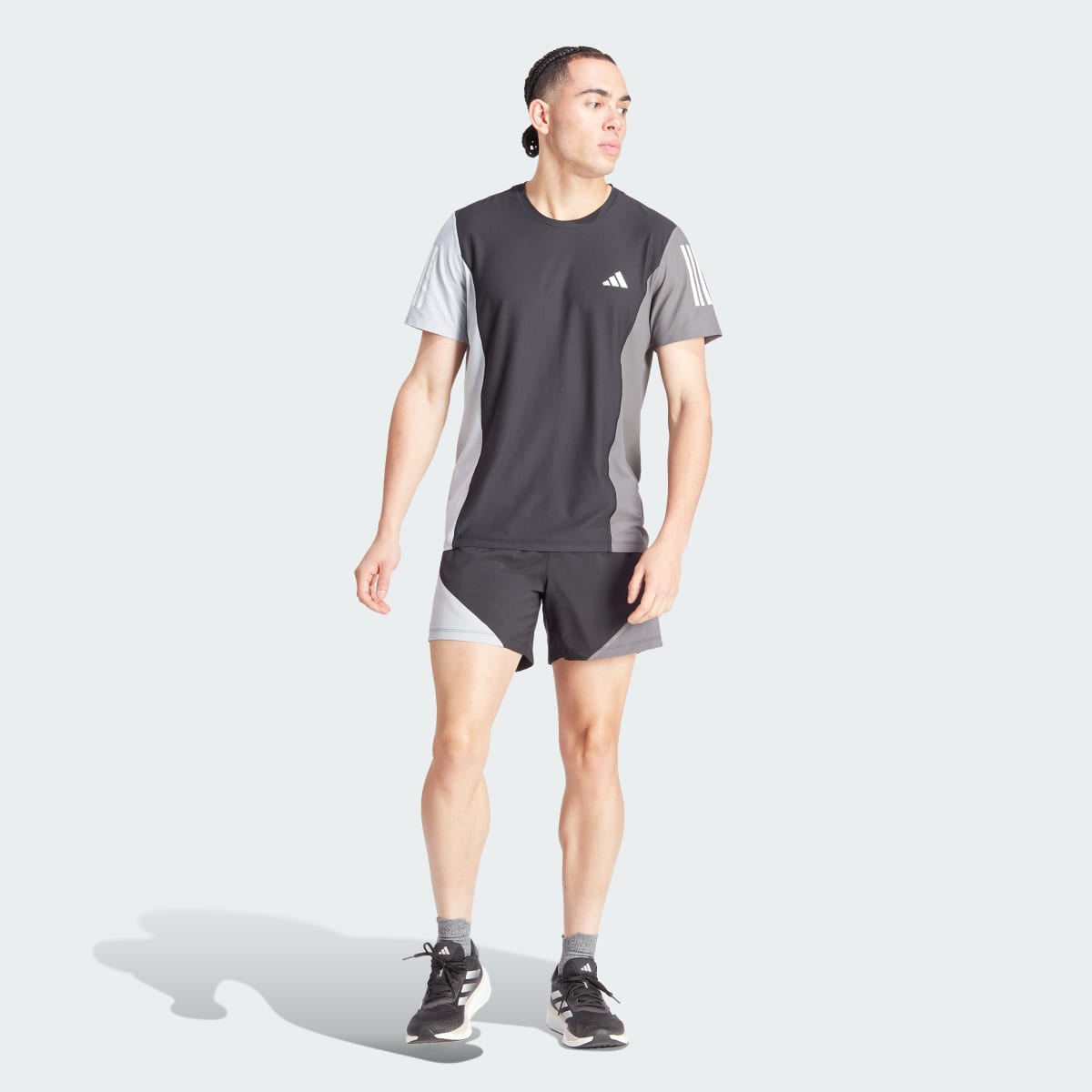 Adidas Own The Run Colorblock Shorts. 6