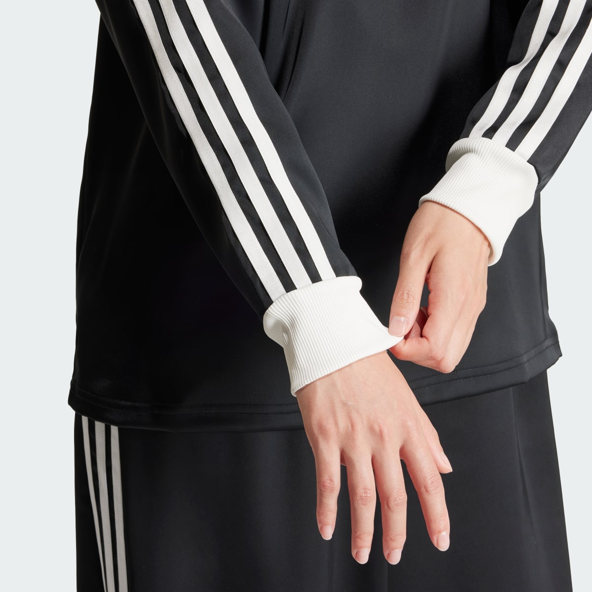 Adidas 3-Stripes Satin Long Sleeve Tee. 7