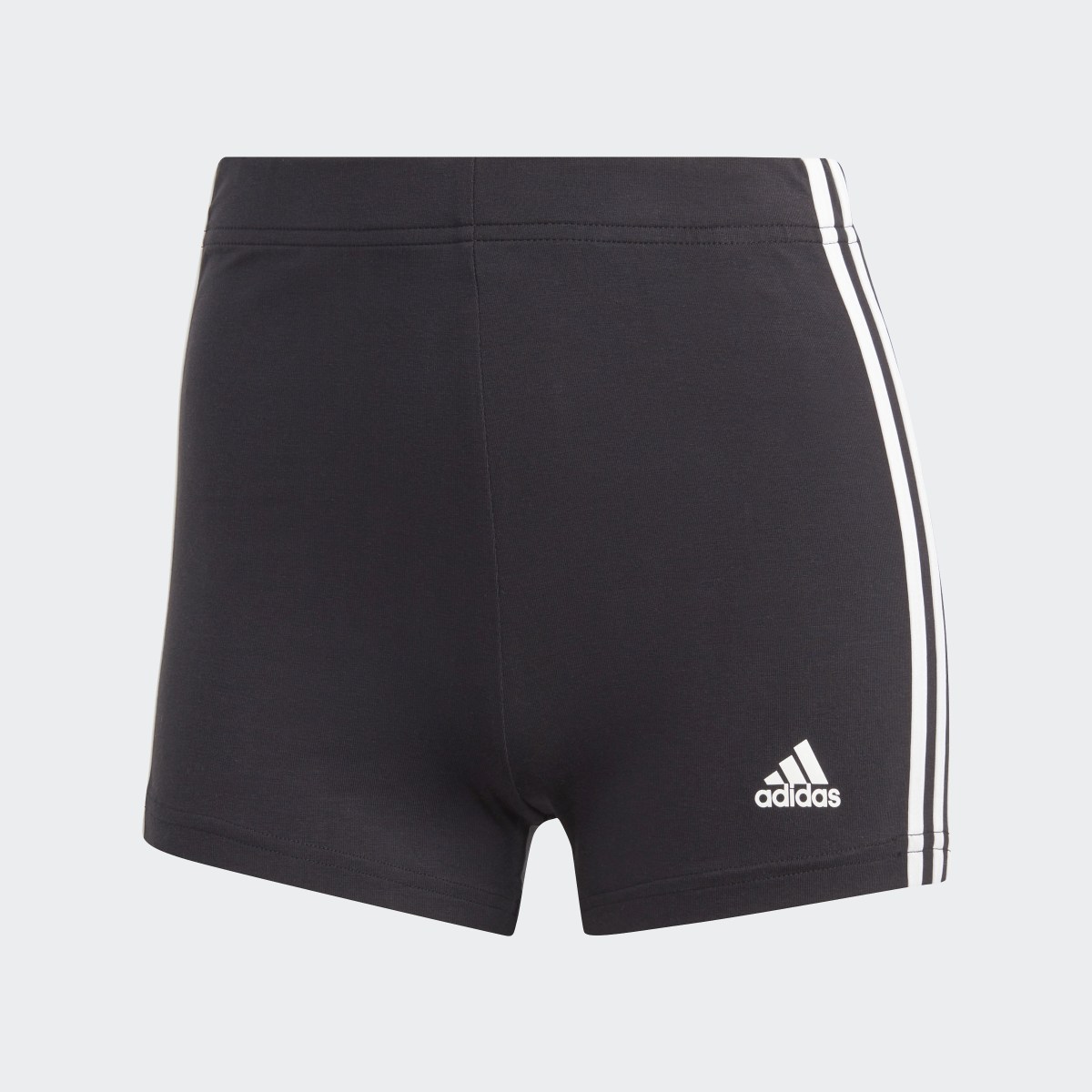 Adidas Essentials 3-Stripes Single Jersey Booty Shorts. 4