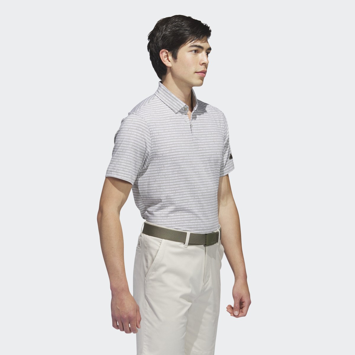 Adidas Playera Polo Go-To Golf a Rayas. 4