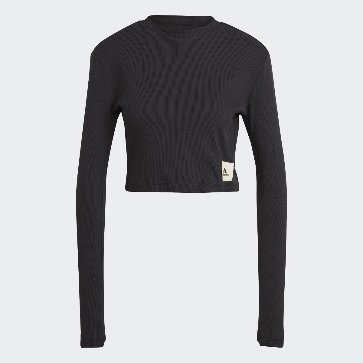 Adidas Lounge Ribbed Crop Long Sleeve Tee. 5