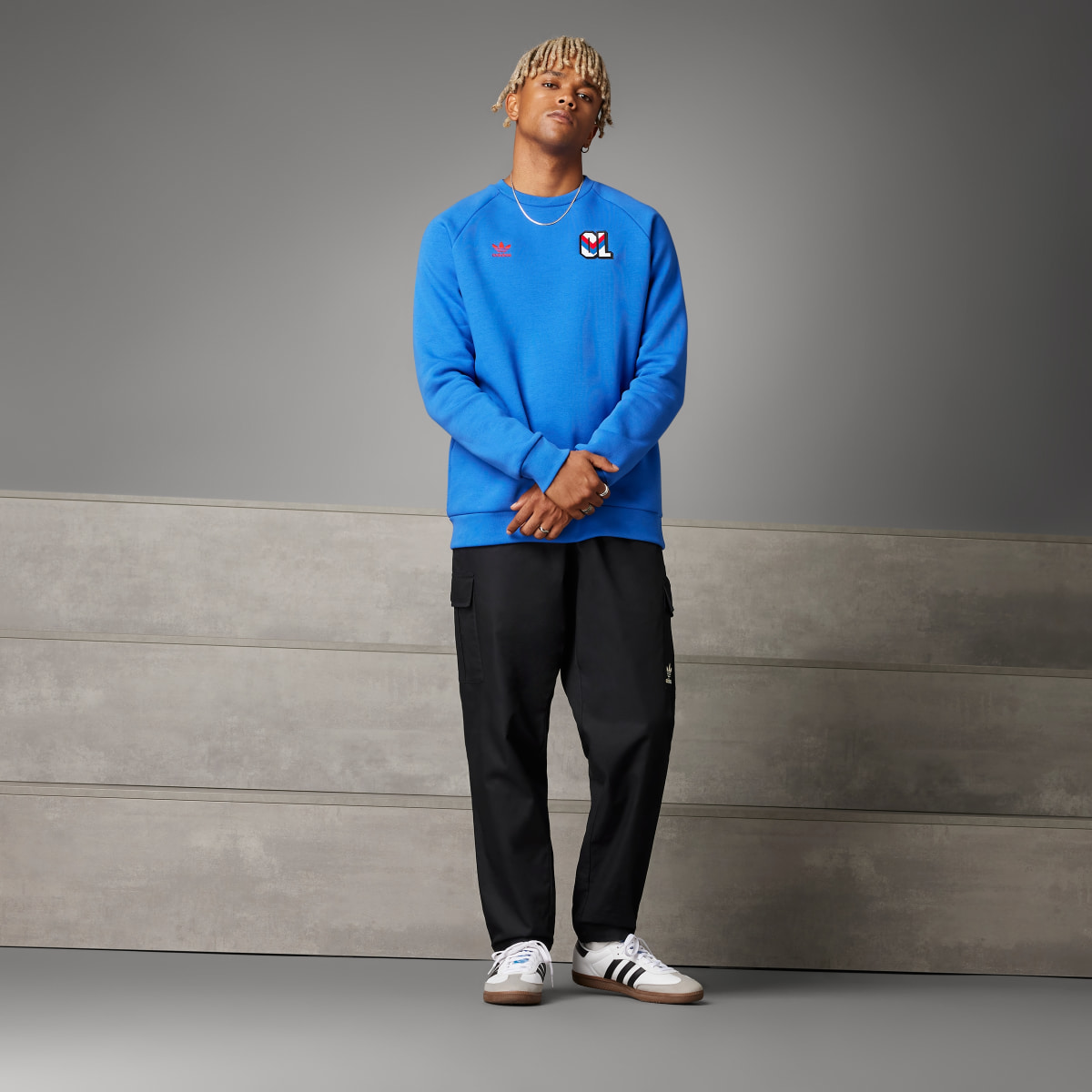 Adidas Olympique Lyon Essentials Trefoil Sweatshirt. 10