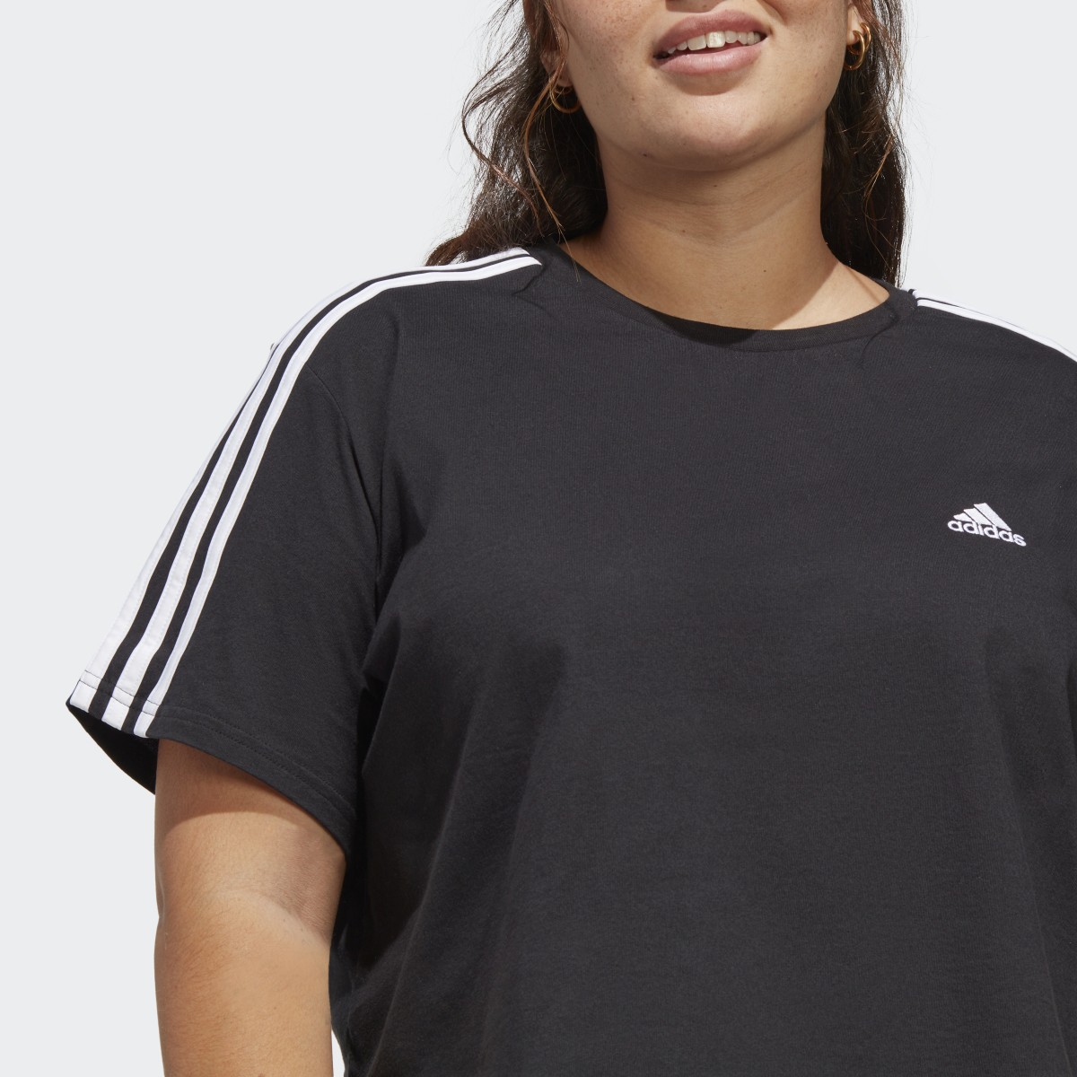 Adidas T-shirt Essentials 3-Stripes Single Jersey Crop (Curvy). 6