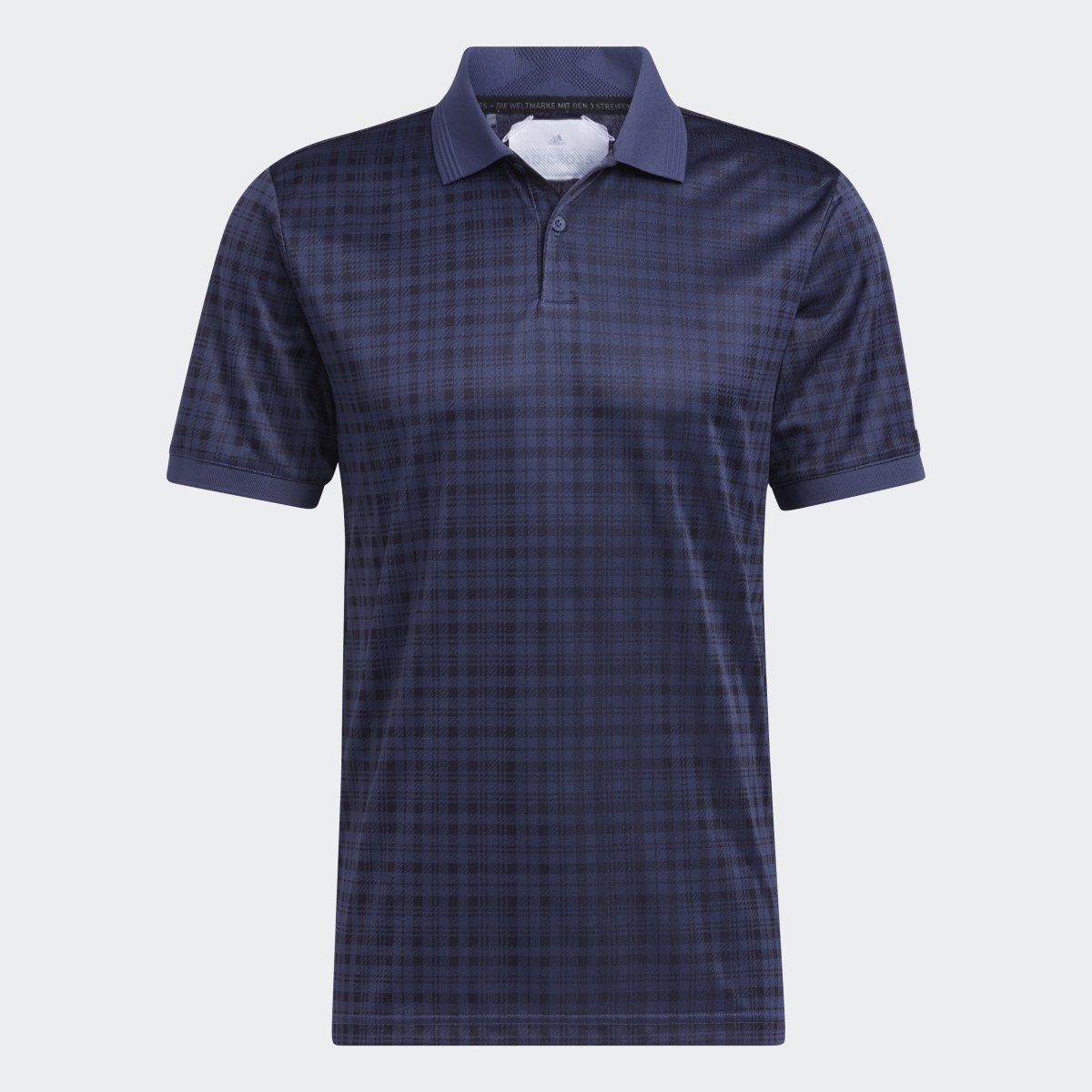 Adidas Adicross Plaid Golf Polo Shirt. 5