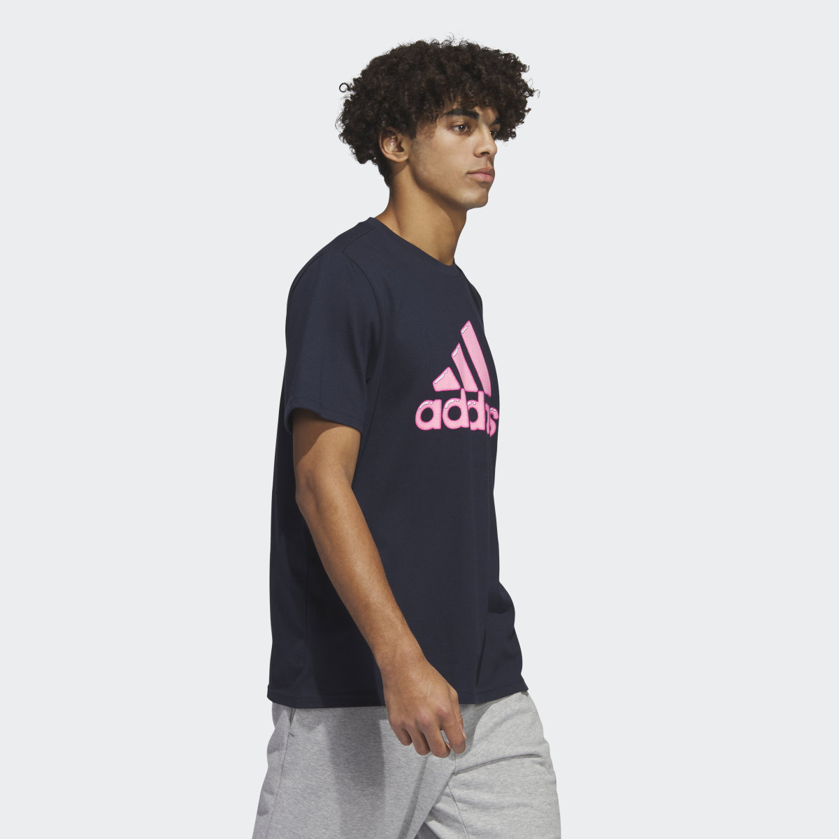 Adidas Logo Pen Fill - Sportswear Graphic Tee. 4